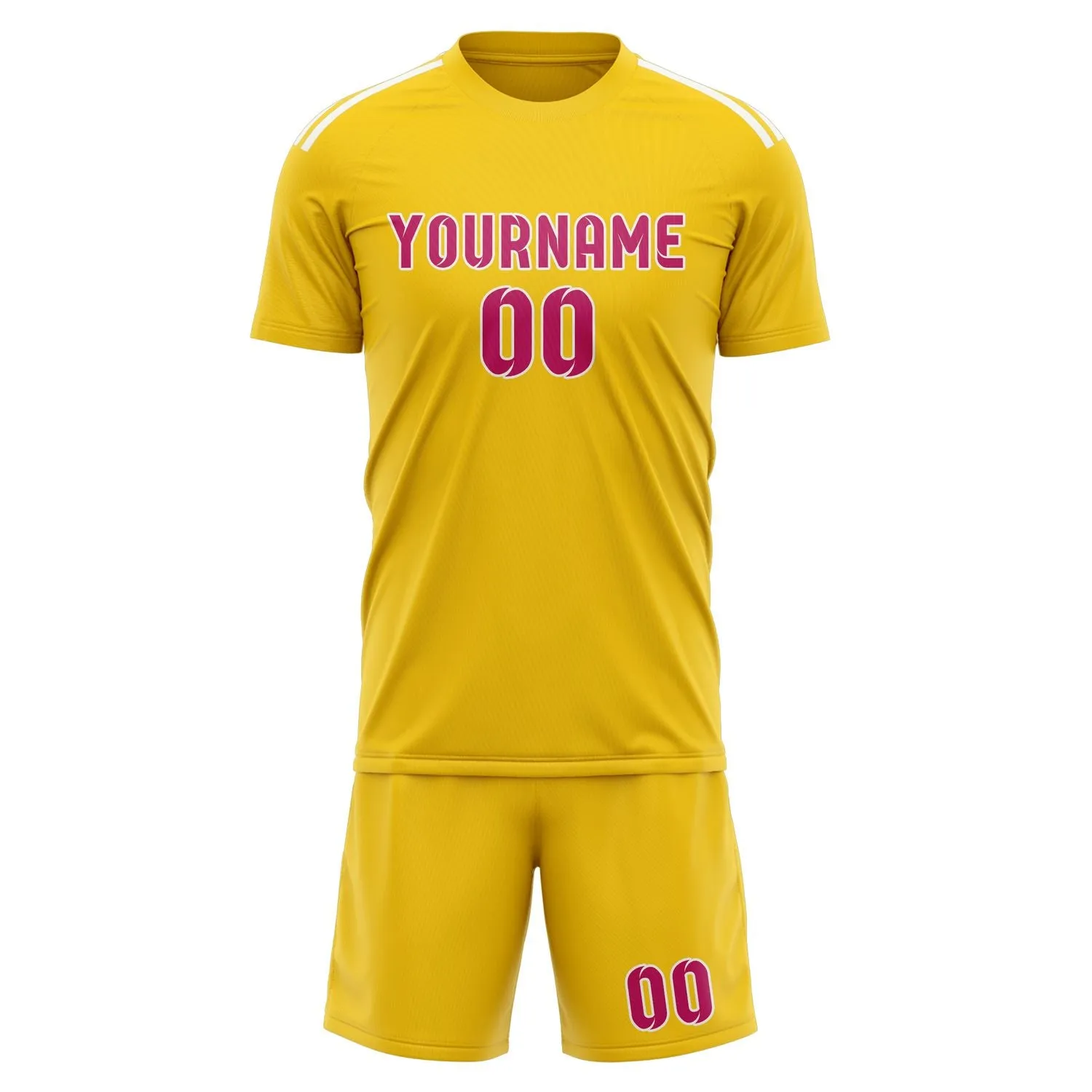 Custom Gold Pink Soccer Set sold by Tailorly product image thumbnail 2