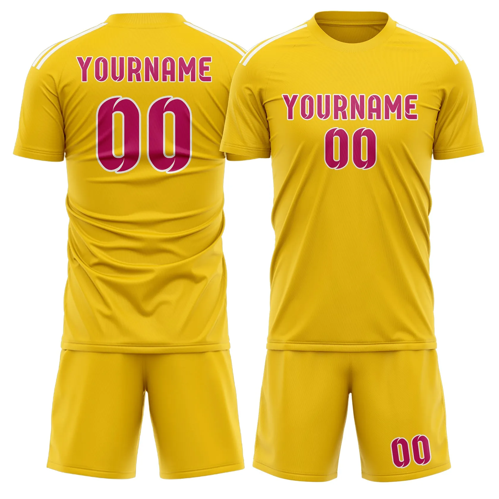 Custom Gold Pink Soccer Set sold by Tailorly
