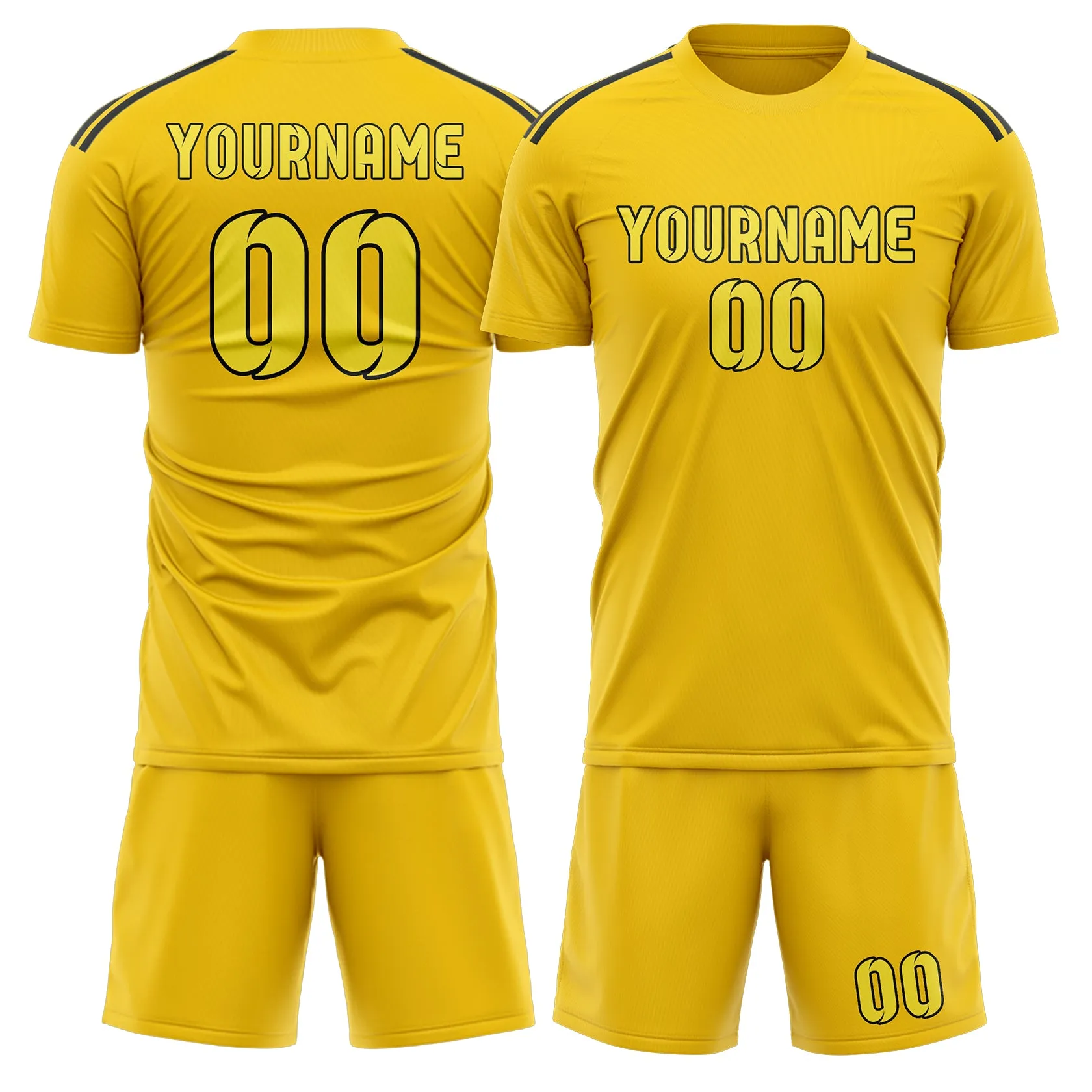 Custom Gold Light Yellow Soccer Set sold by Tailorly