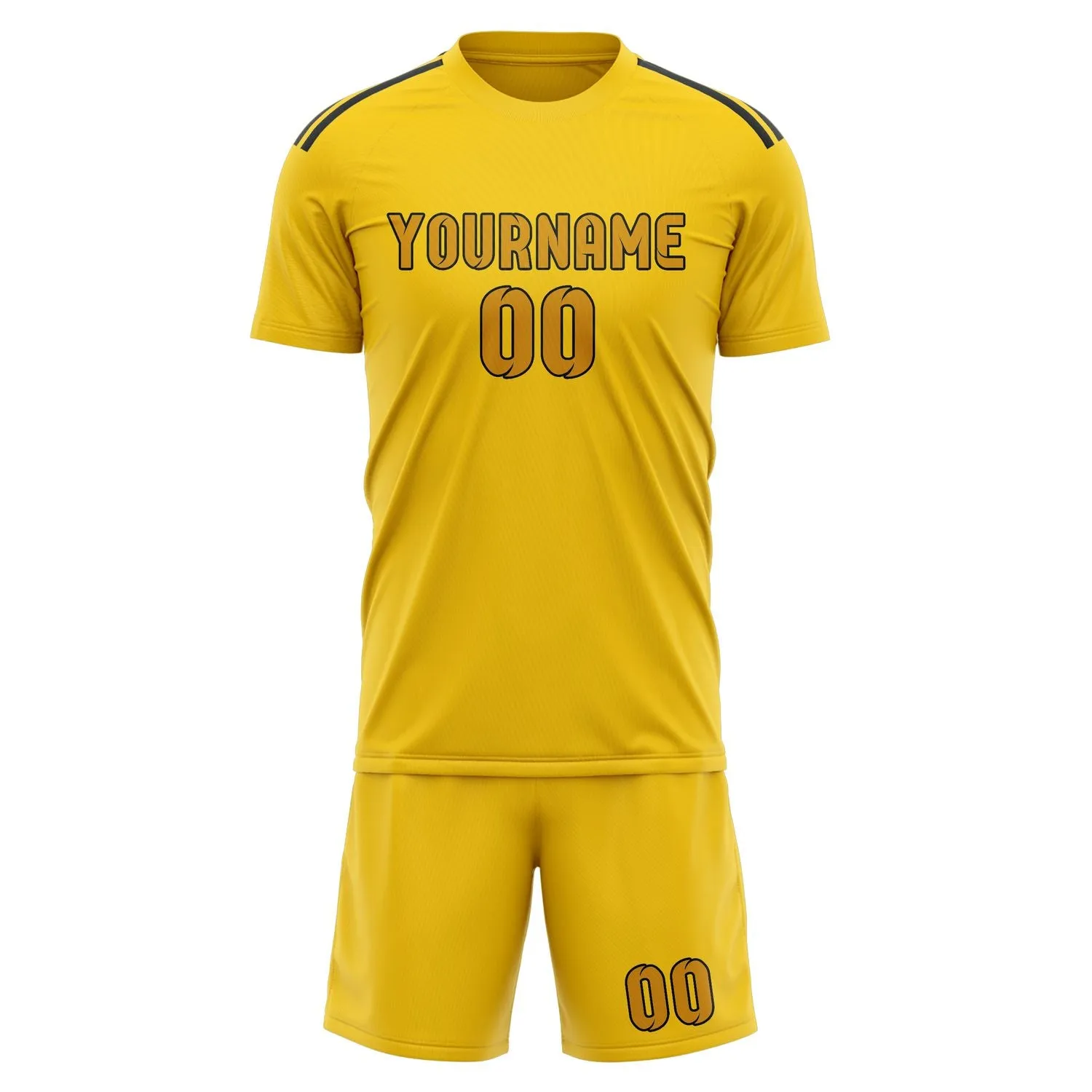 Custom Gold Yellow Soccer Set sold by Tailorly product image thumbnail 2