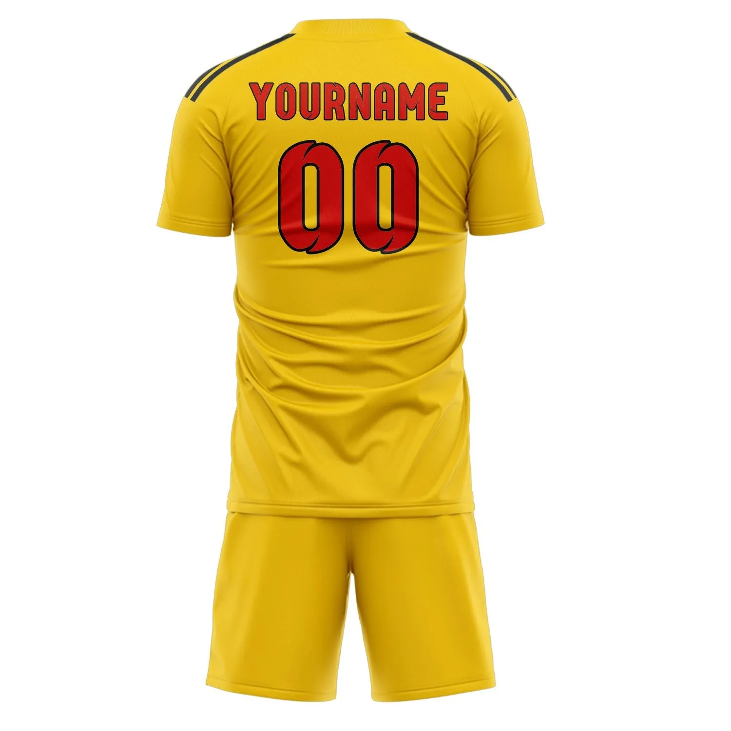 Custom Gold Orange Red Soccer Set sold by Tailorly product image thumbnail 3