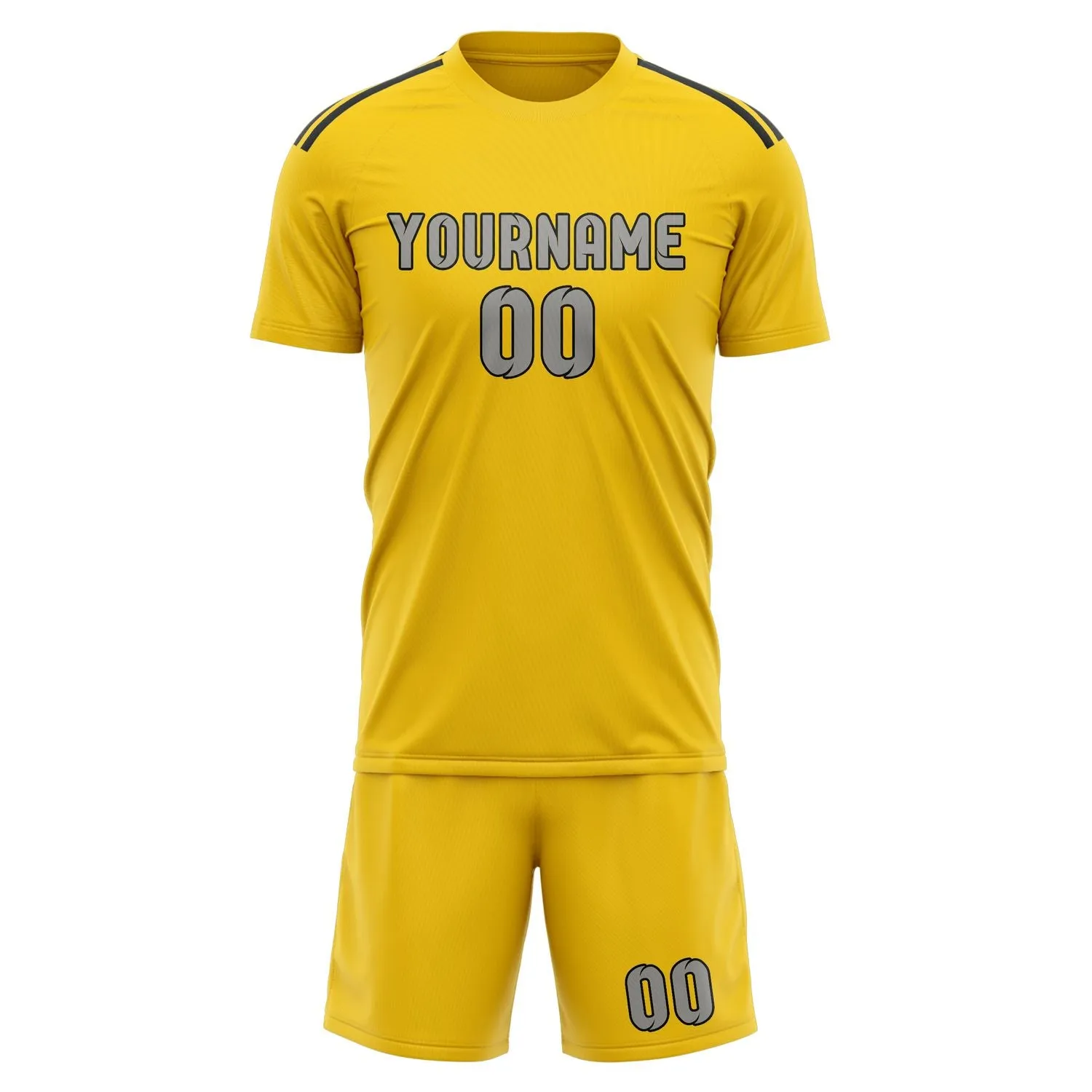 Custom Gold Gray Soccer Set sold by Tailorly product image thumbnail 2