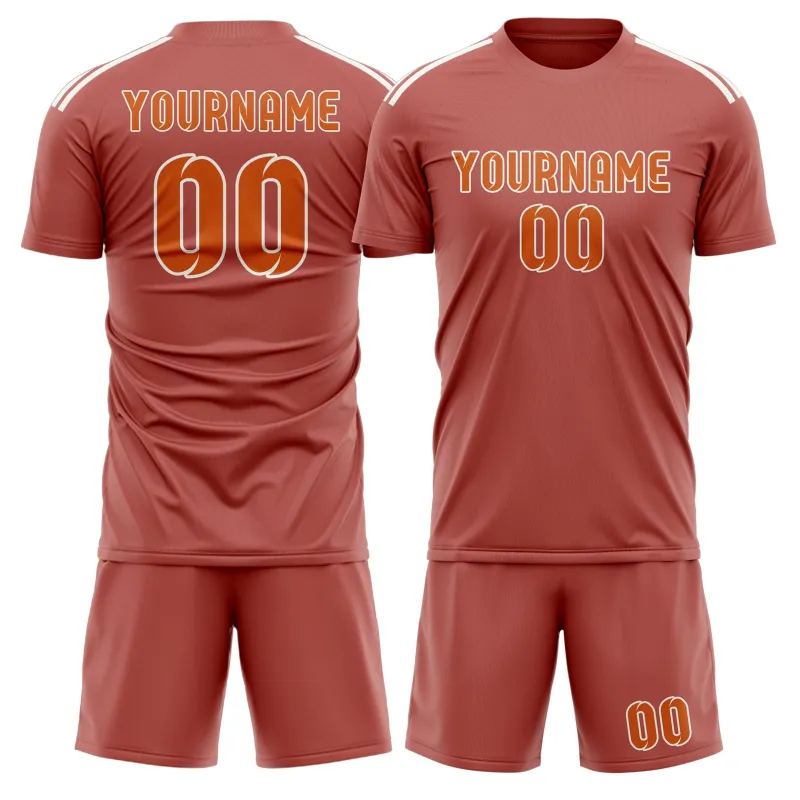 Custom Copper Rose Orange Soccer Set made by Tailorly