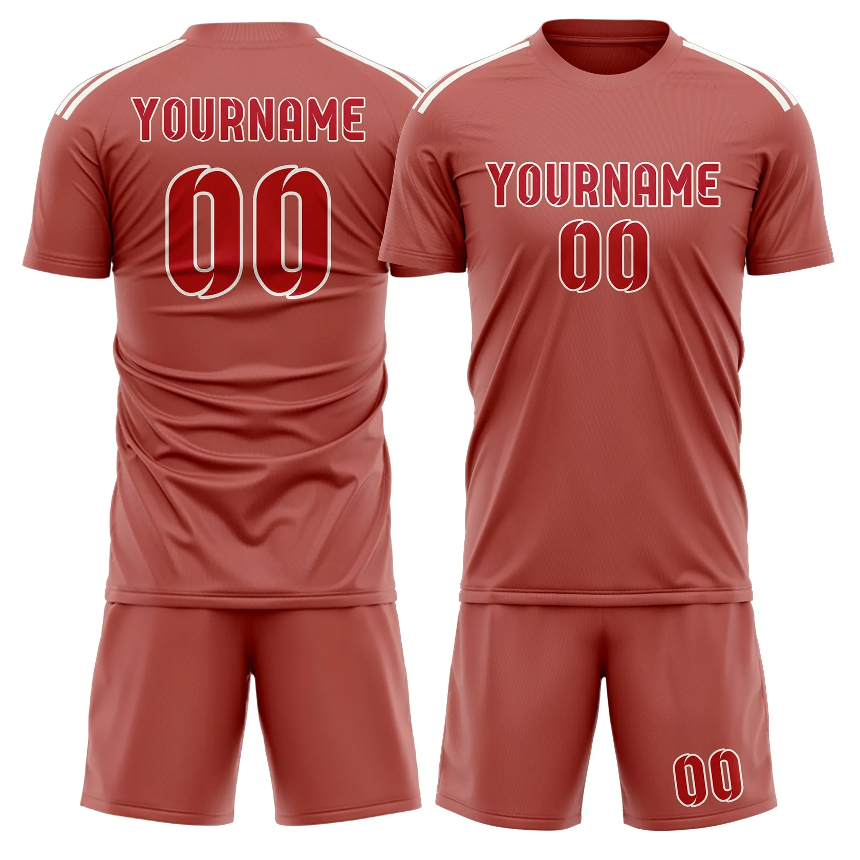 Custom Copper Rose Red Soccer Set sold by Tailorly