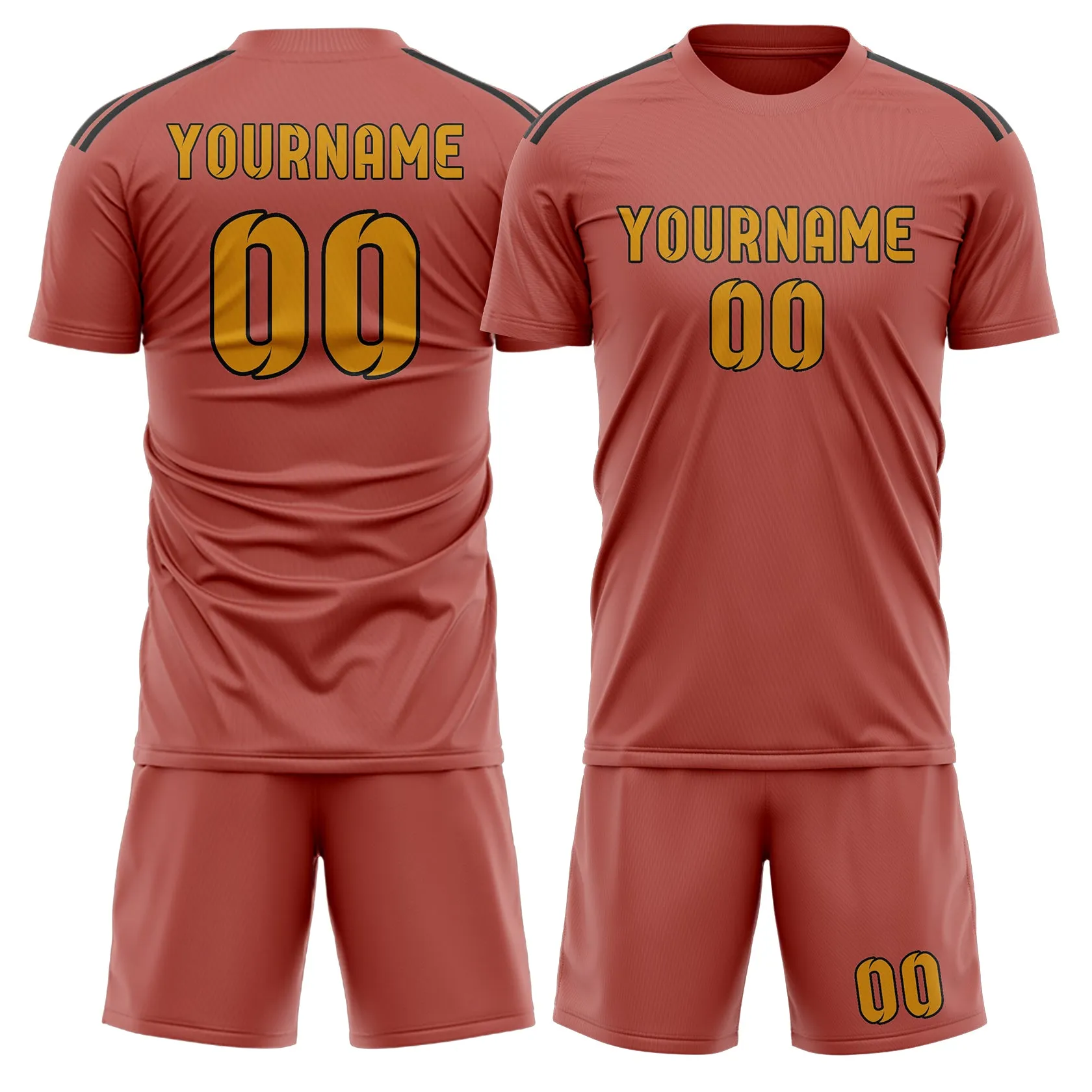 Custom Copper Rose Yellow Soccer Set sold by Tailorly