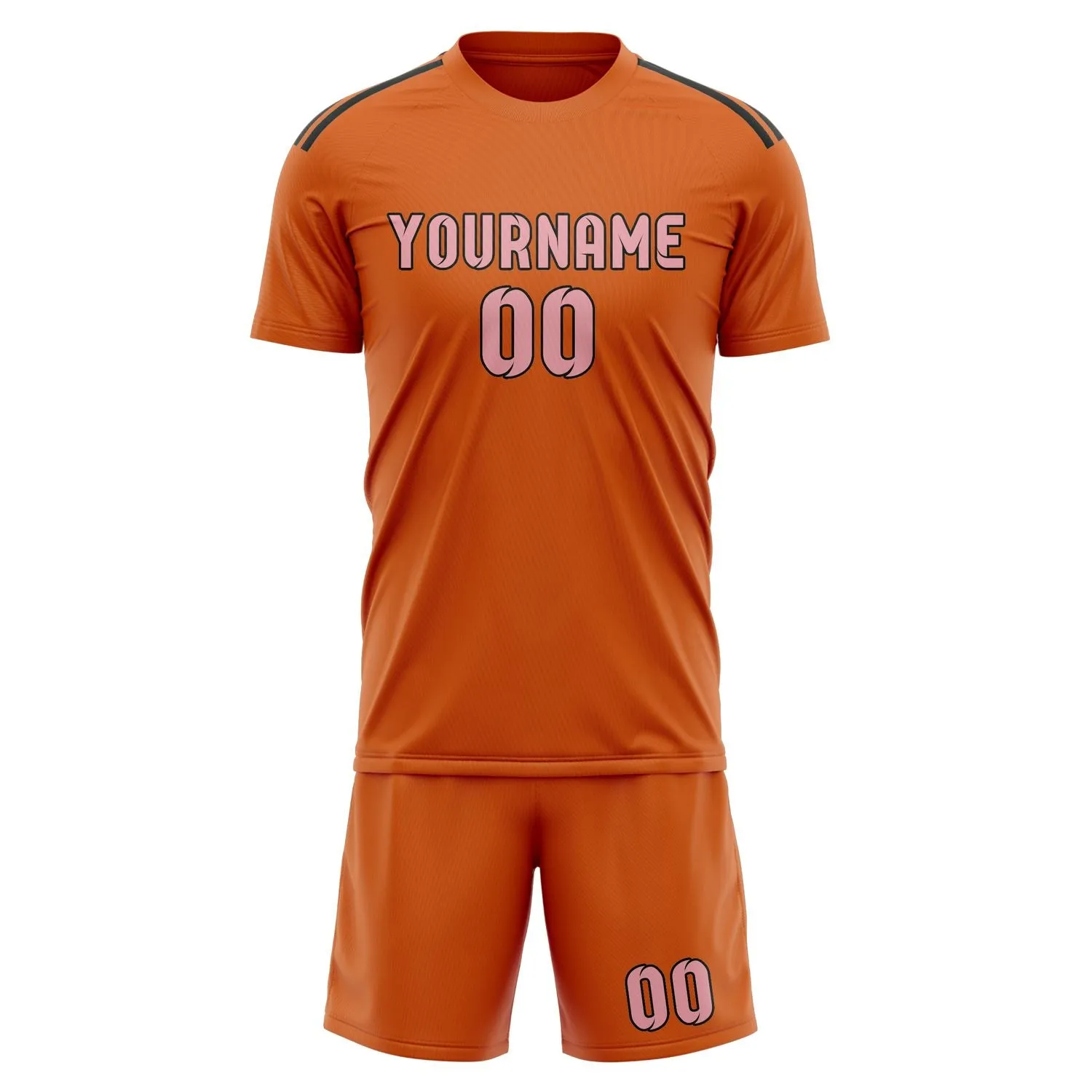 Custom Orange Light Pink Soccer Set sold by Tailorly product image thumbnail 2
