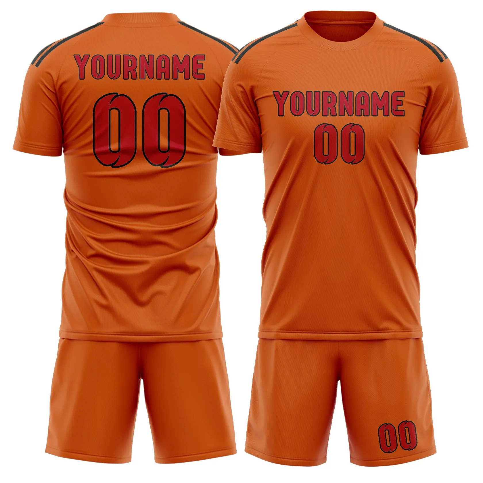 Custom Orange Red Soccer Set sold by Tailorly