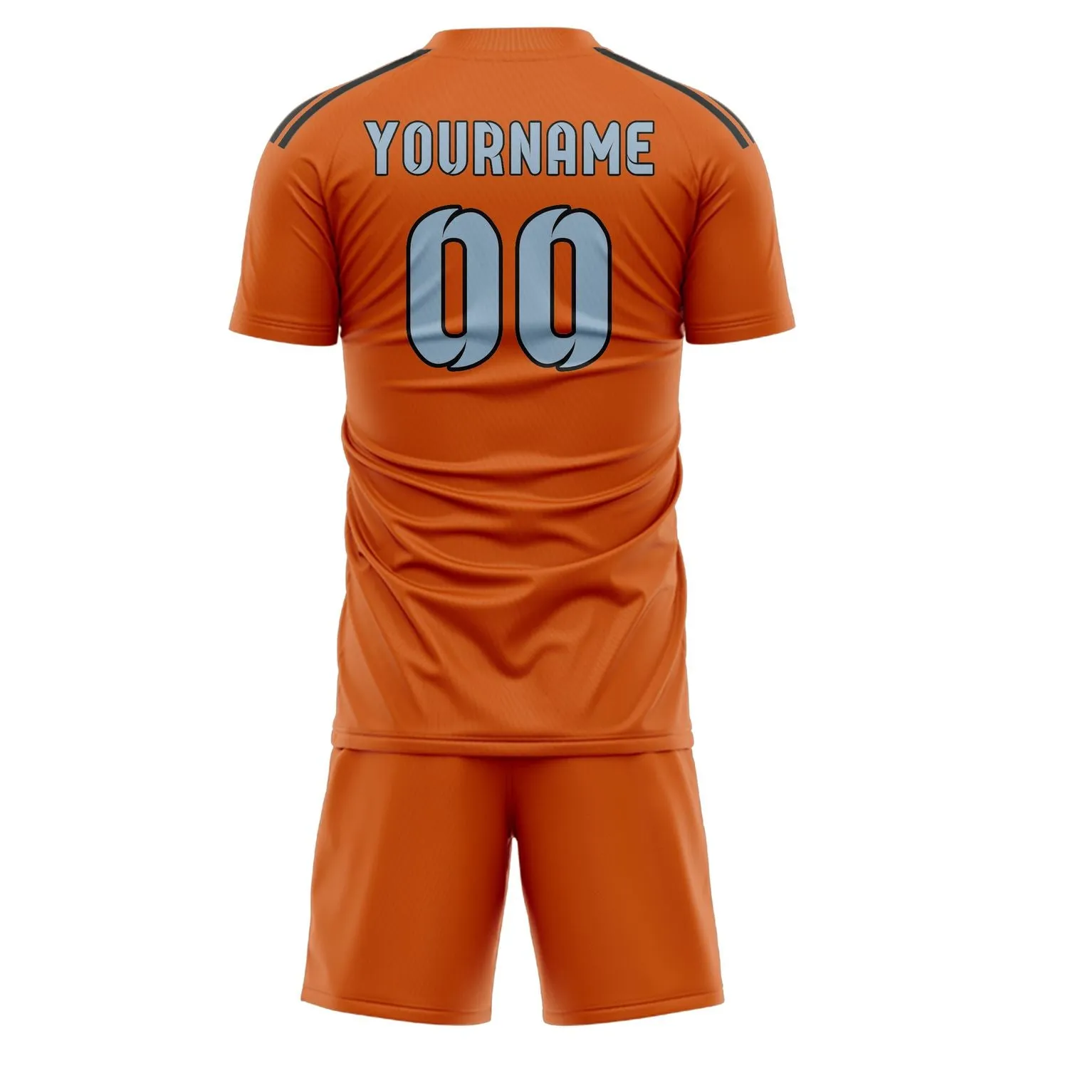 Custom Orange Light Blue Soccer Set sold by Tailorly product image thumbnail 3