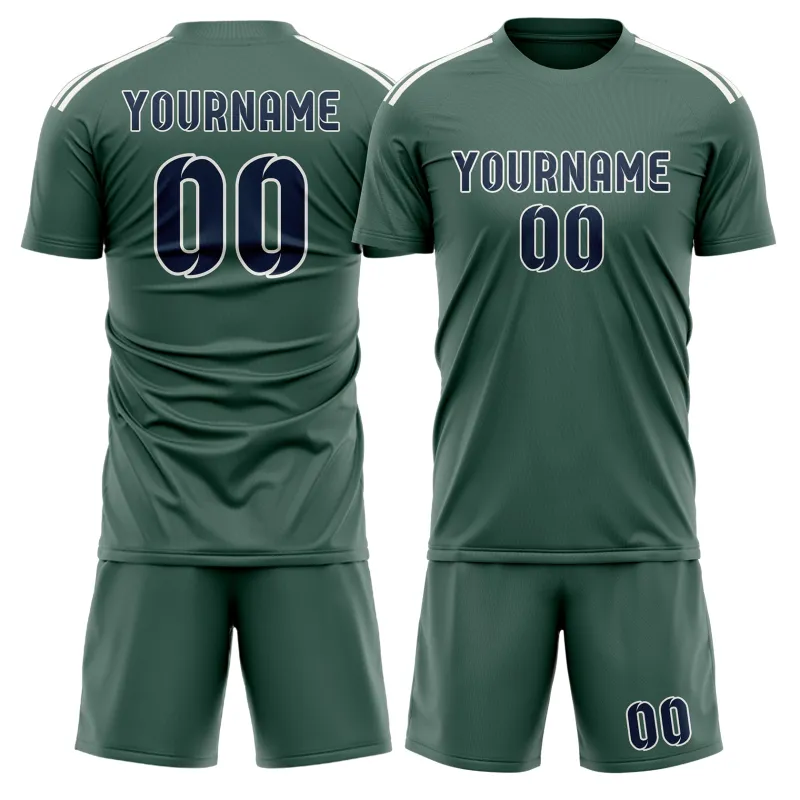 Custom Blue Green Blue Soccer Set made by Tailorly