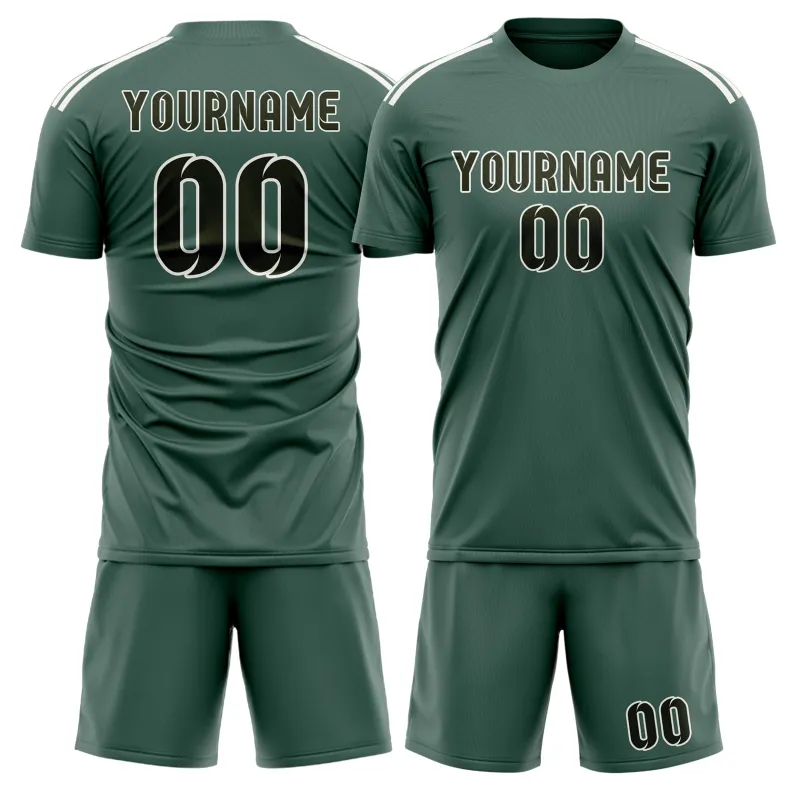 Custom Blue Green Olive Soccer Set made by Tailorly