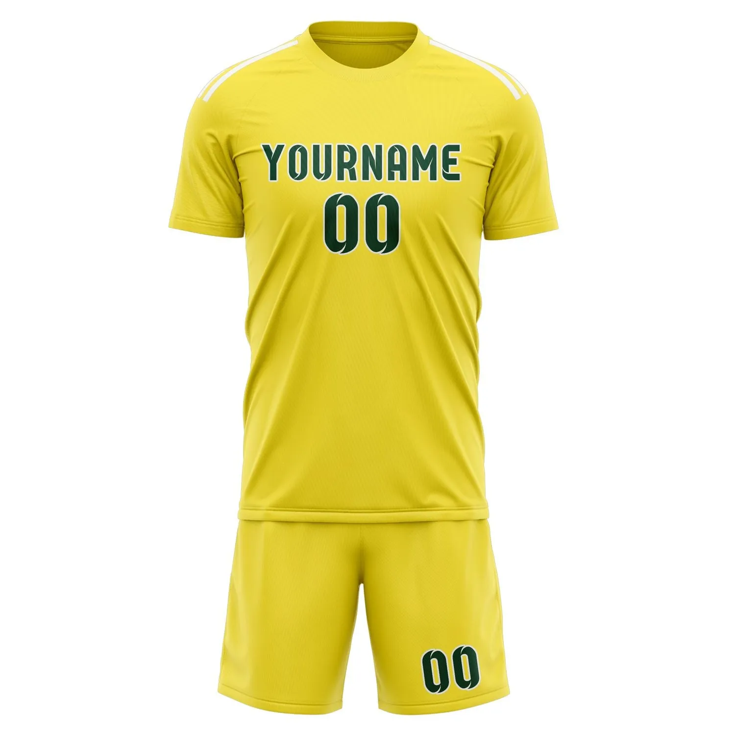 Custom Light Yellow Green Soccer Set sold by Tailorly product image thumbnail 2