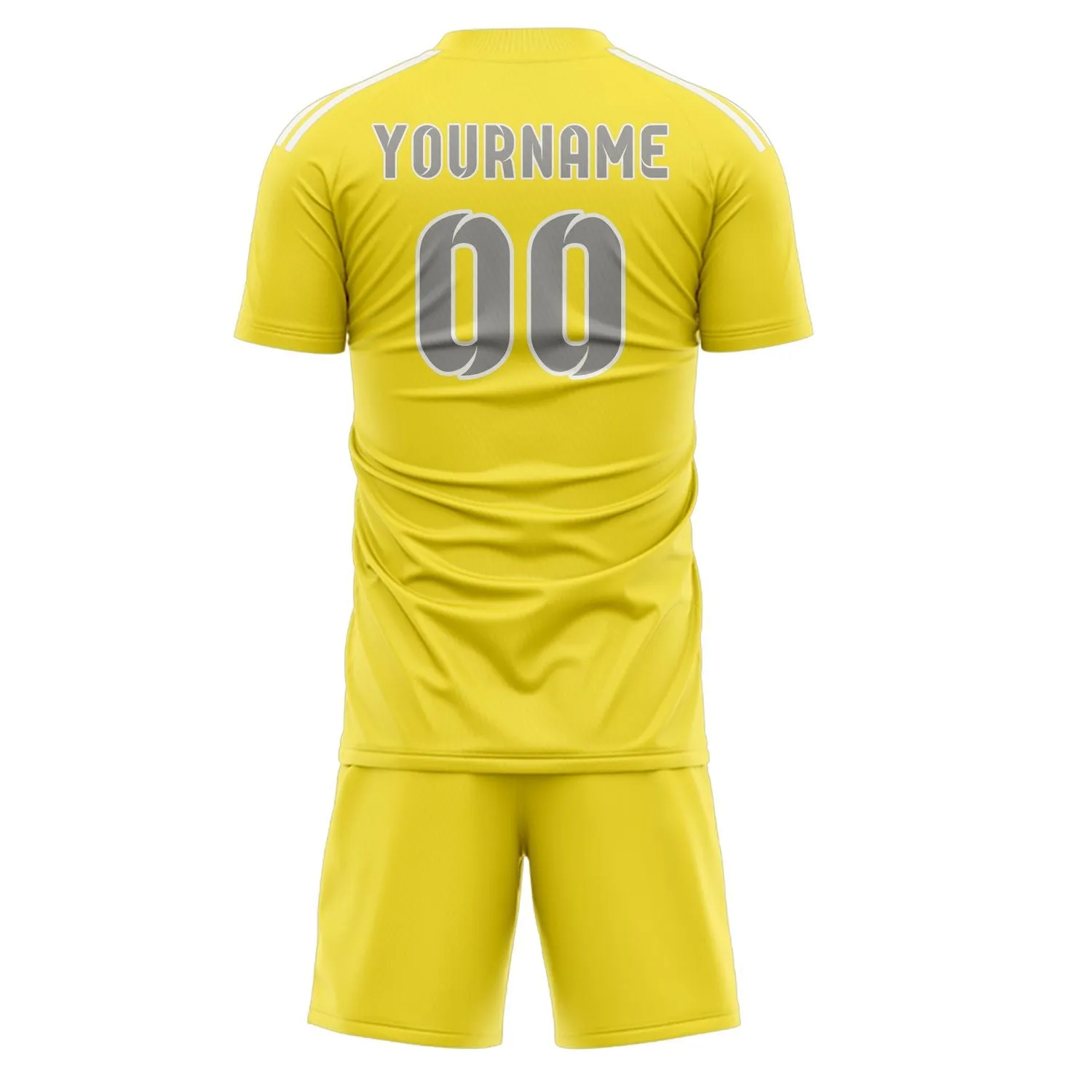 Custom Light Yellow Gray Soccer Set sold by Tailorly product image thumbnail 3