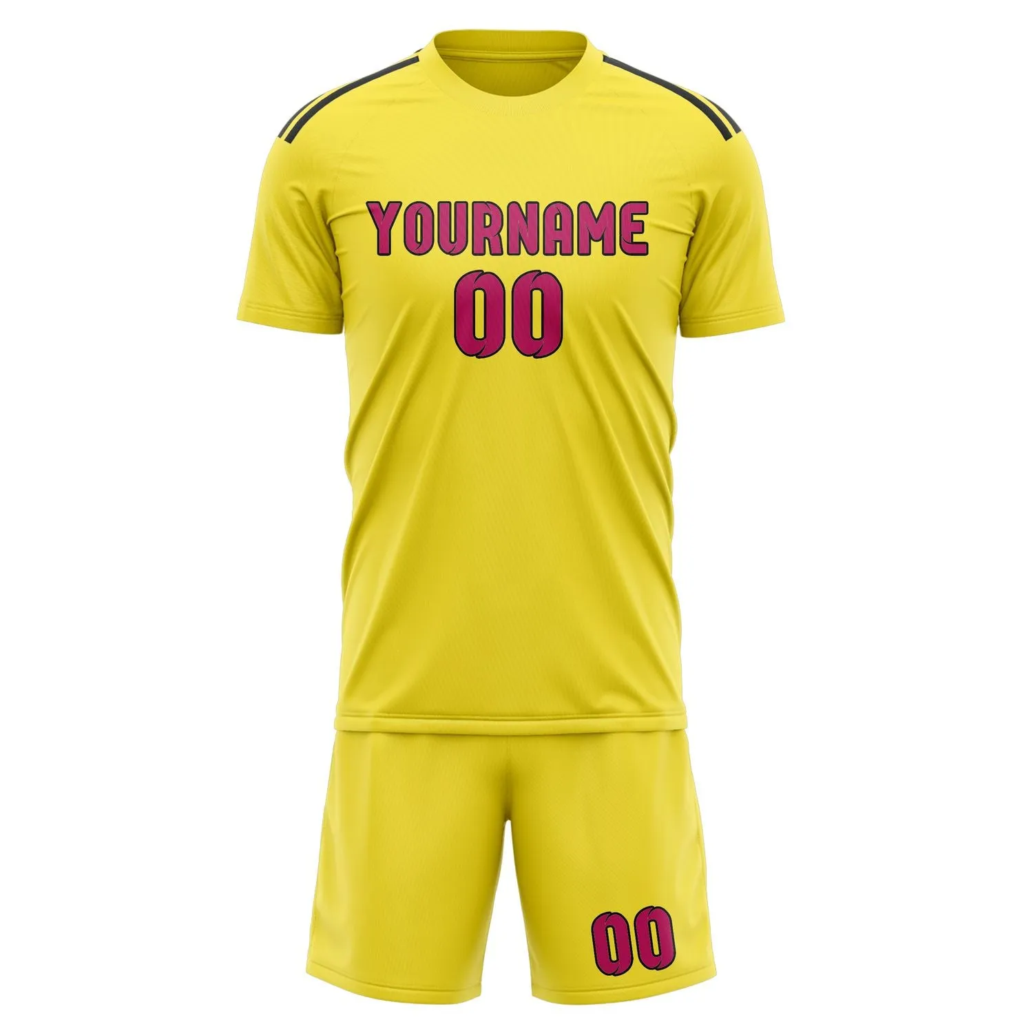 Custom Light Yellow Pink Soccer Set sold by Tailorly product image thumbnail 2