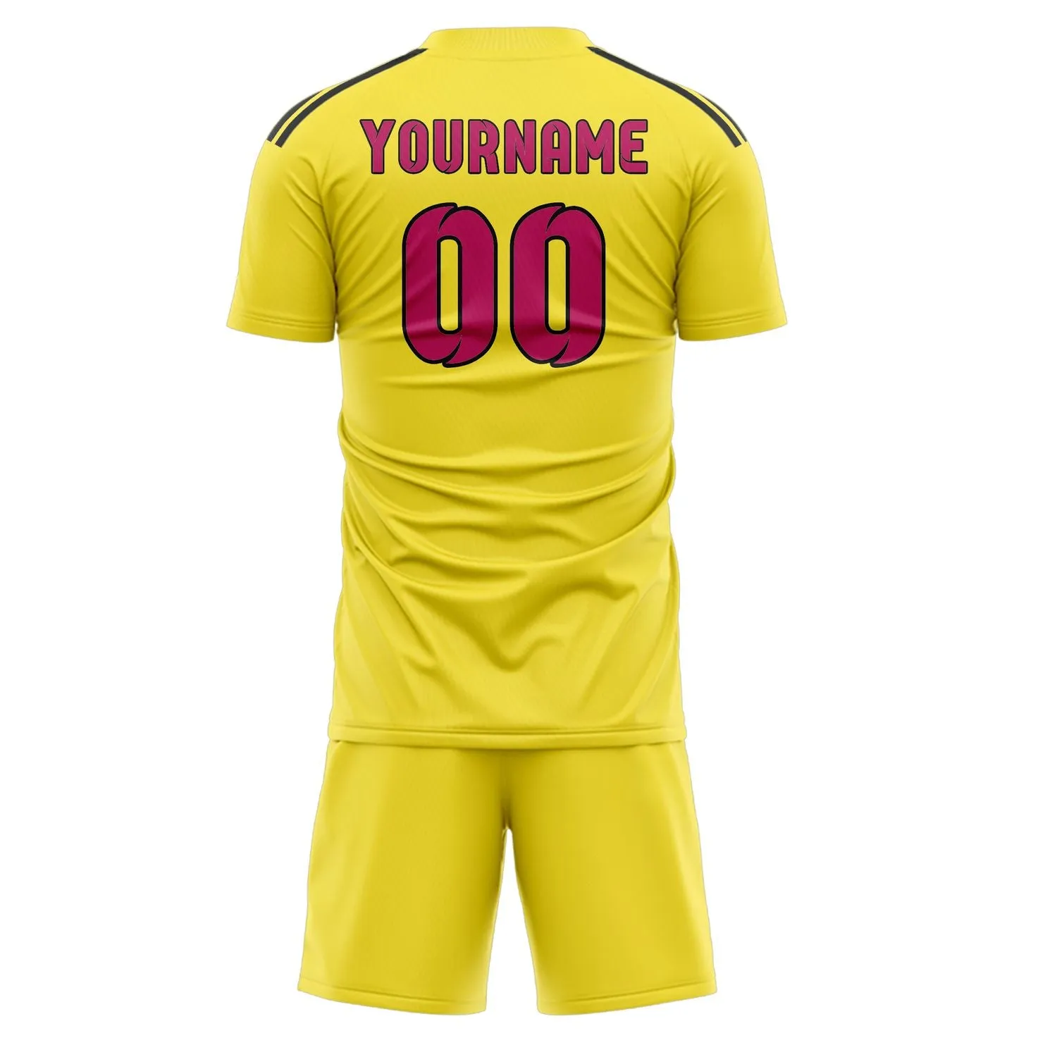 Custom Light Yellow Pink Soccer Set sold by Tailorly product image thumbnail 3