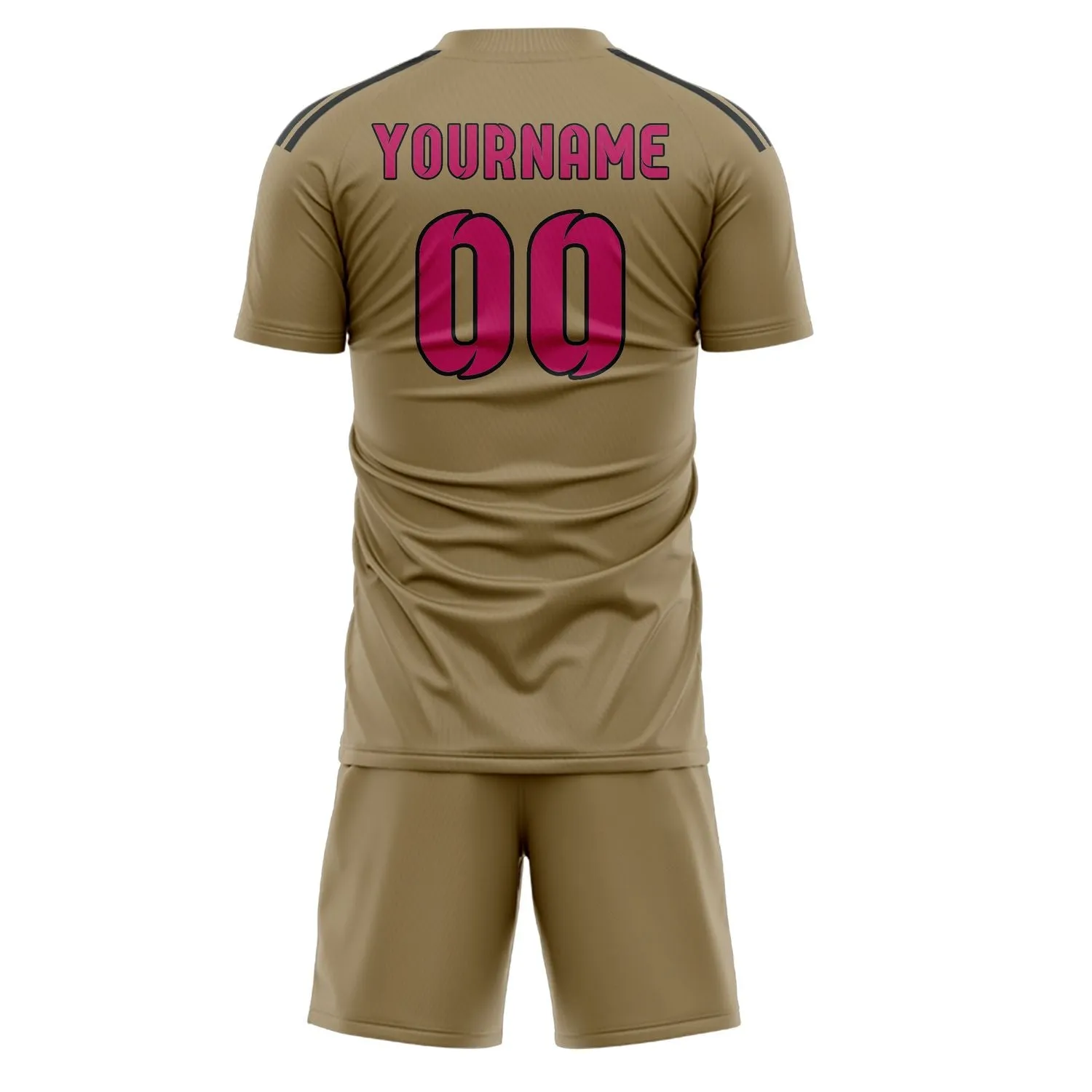Custom Light Khaki Pink Soccer Set sold by Tailorly product image thumbnail 3