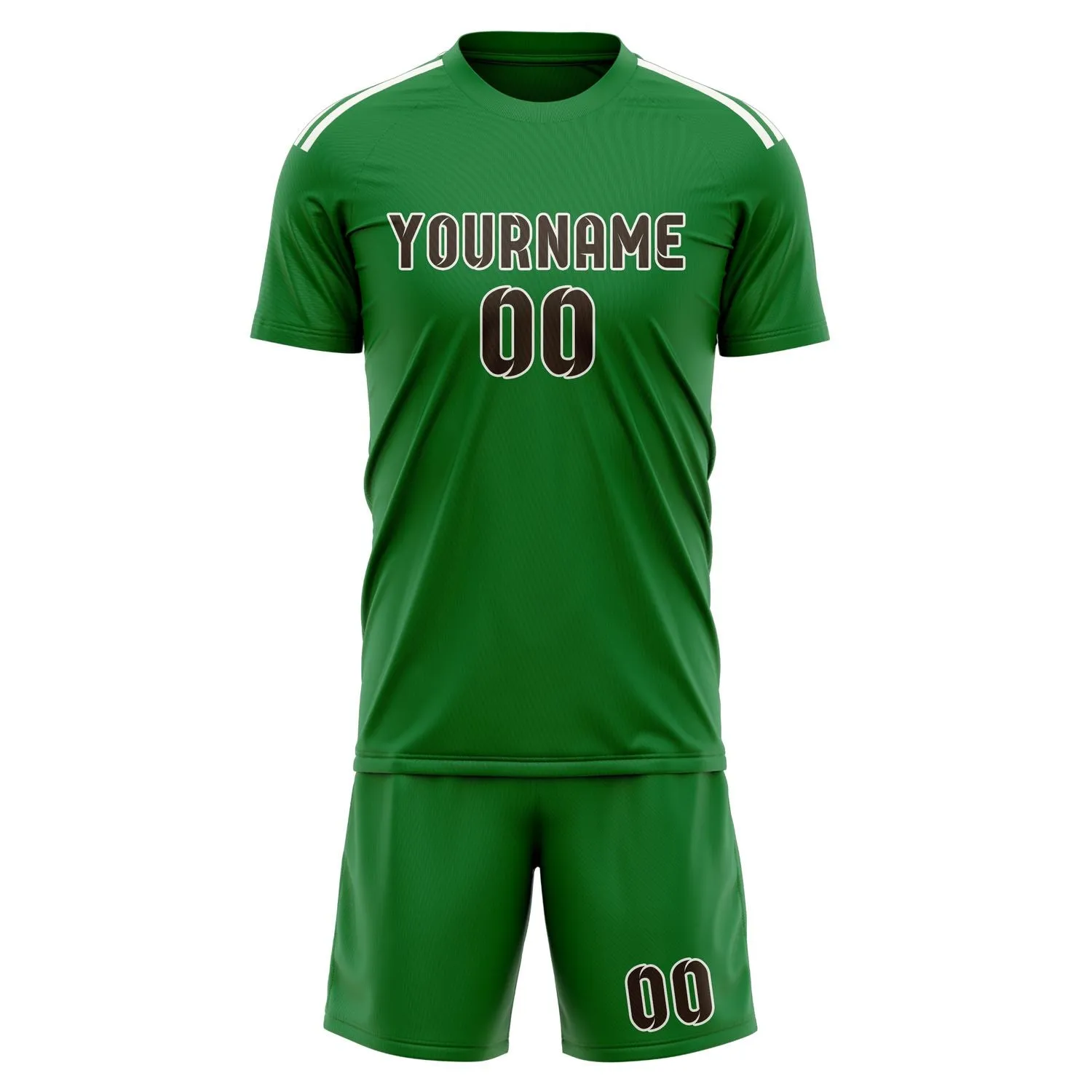 Custom Emerald Green Brown Soccer Set sold by Tailorly product image thumbnail 2