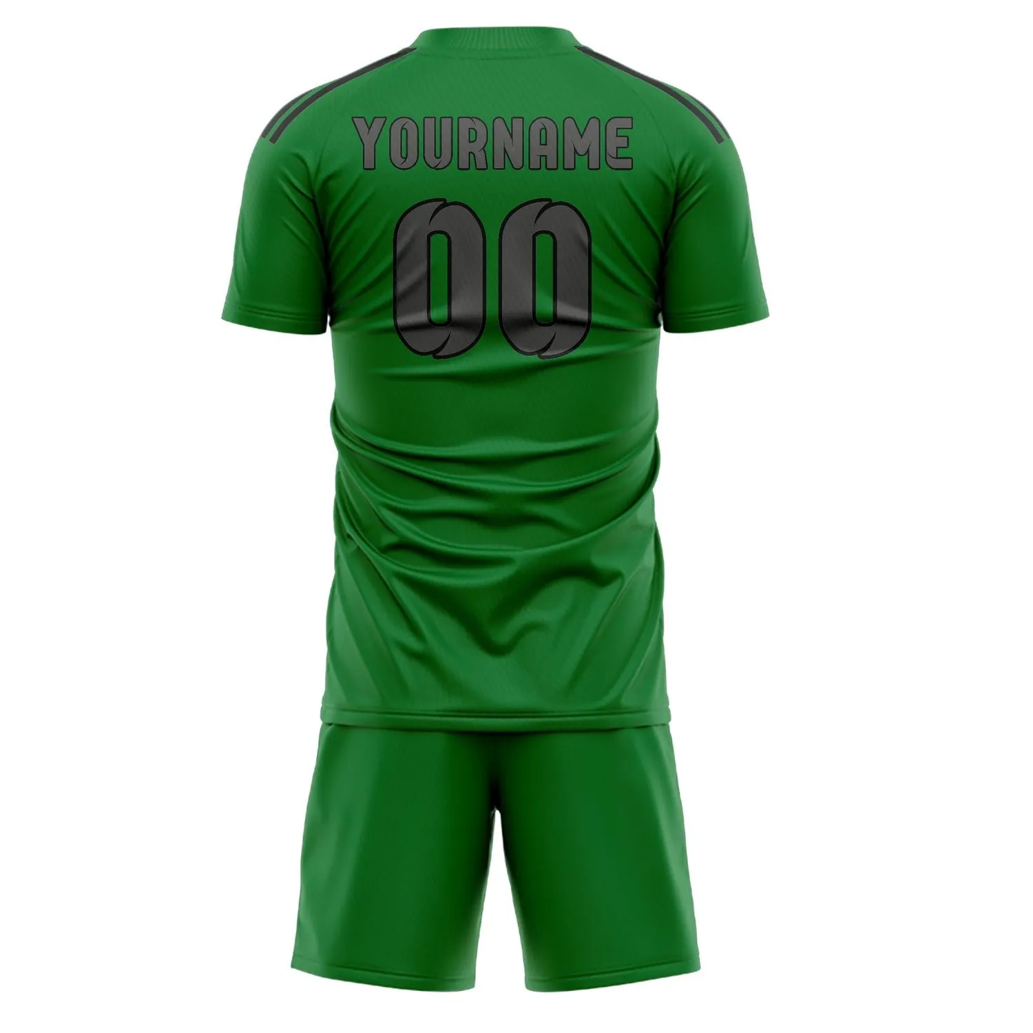 Custom Emerald Green Dark Grey Soccer Set sold by Tailorly product image thumbnail 3