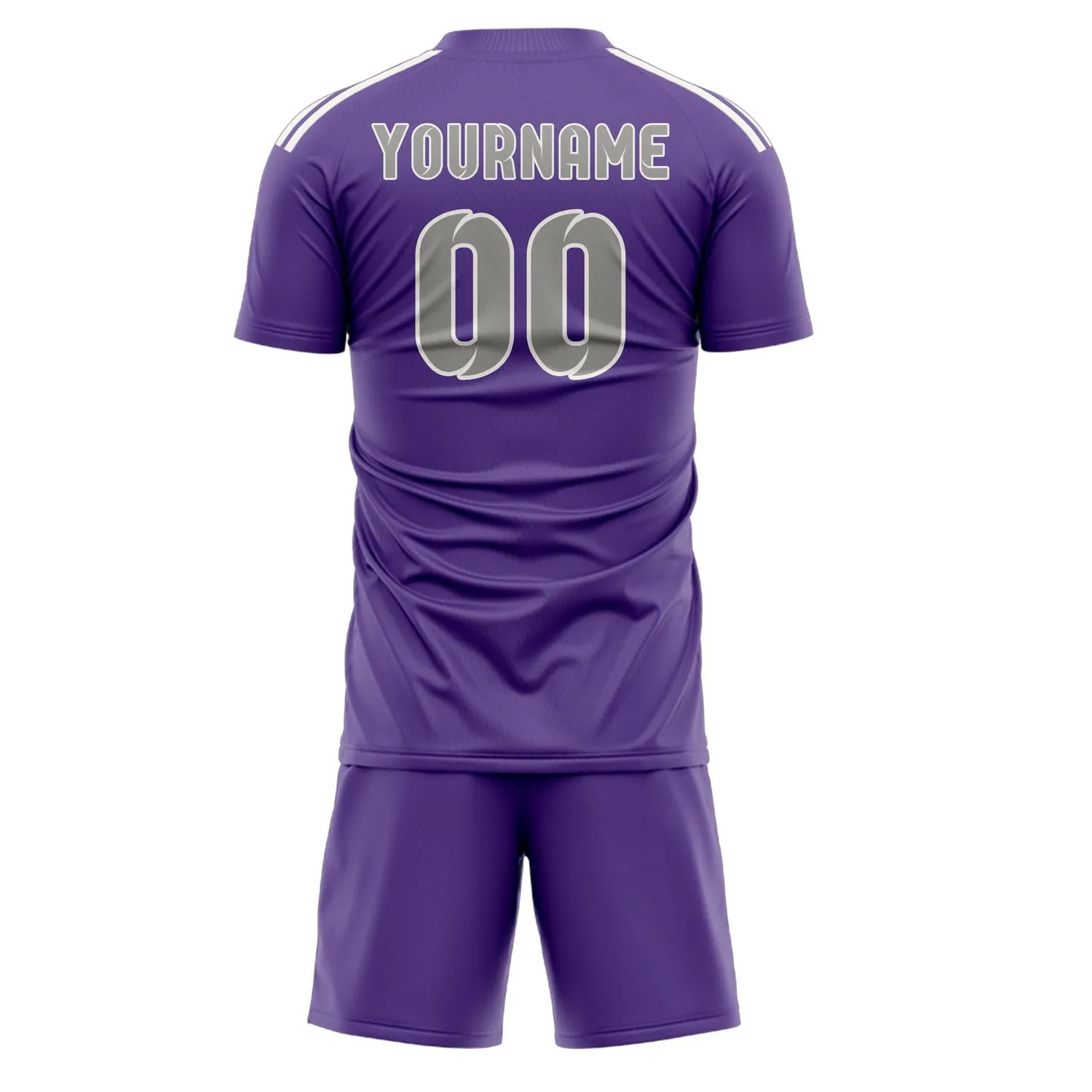 Custom Light Purple Gray Soccer Set sold by Tailorly product image thumbnail 3