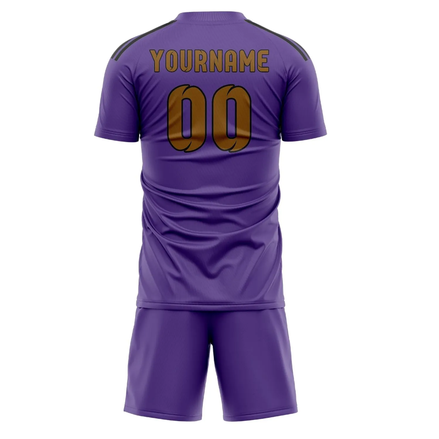 Custom Light Purple Khaki Soccer Set sold by Tailorly product image thumbnail 3