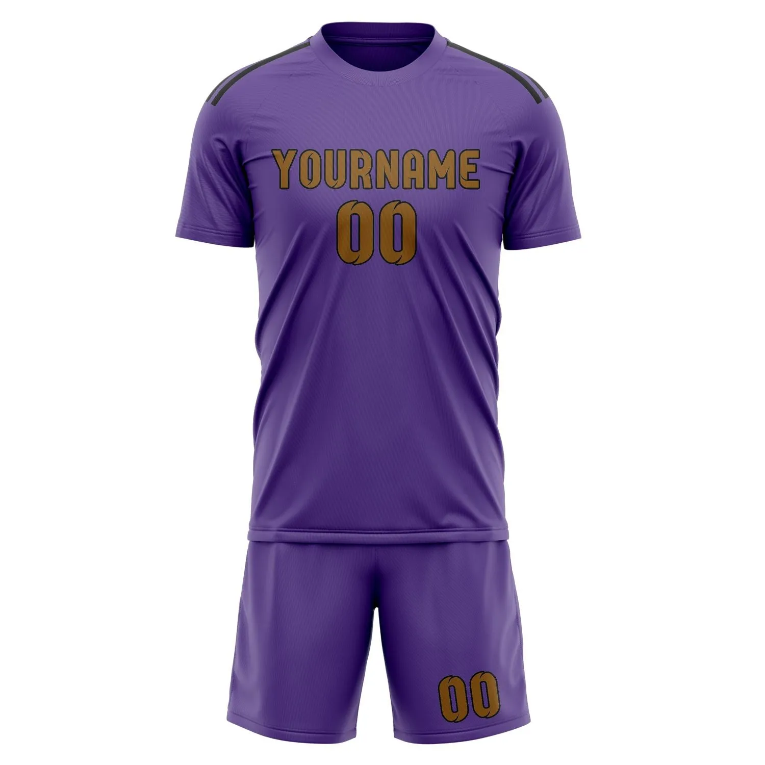 Custom Light Purple Khaki Soccer Set sold by Tailorly product image thumbnail 2