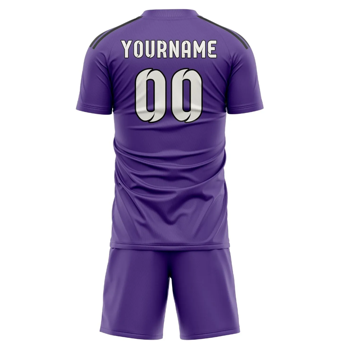Custom Light Purple White Soccer Set sold by Tailorly product image thumbnail 3