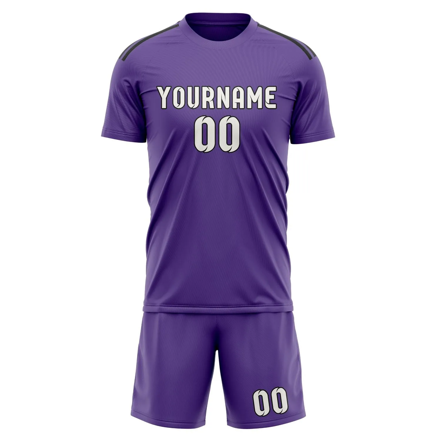 Custom Light Purple White Soccer Set sold by Tailorly product image thumbnail 2