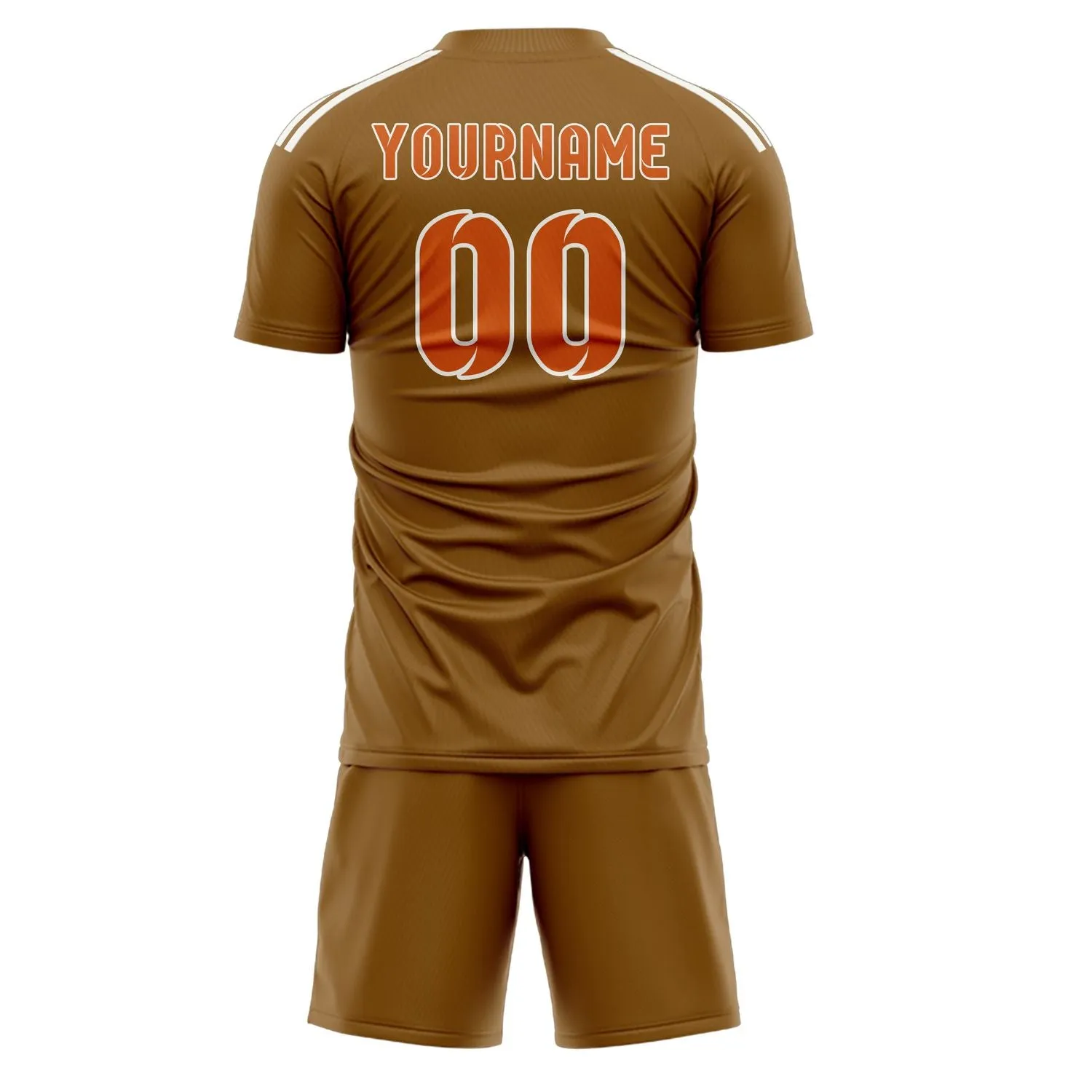 Custom Khaki Orange Soccer Set sold by Tailorly product image thumbnail 3