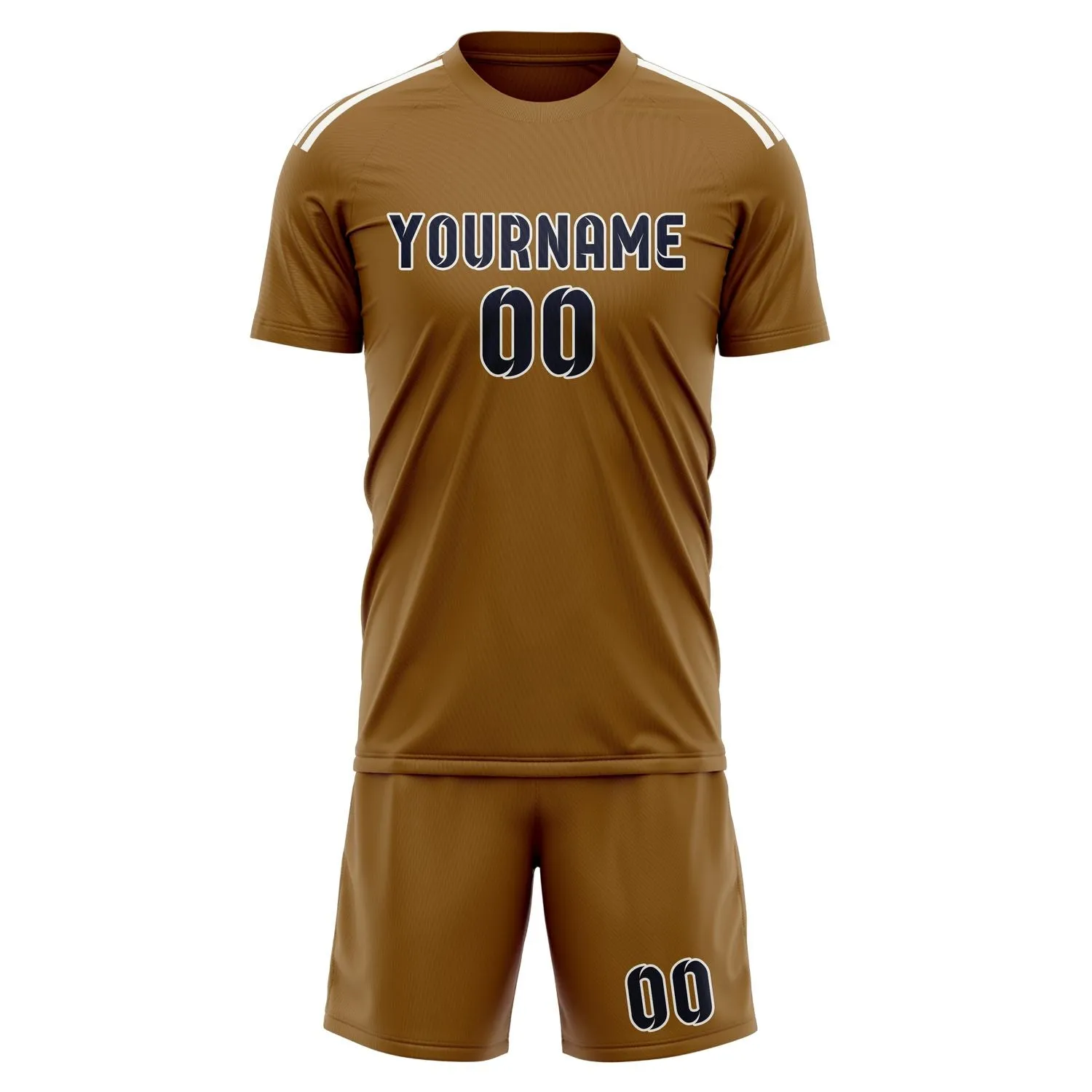 Custom Khaki Navy Soccer Set sold by Tailorly product image thumbnail 2