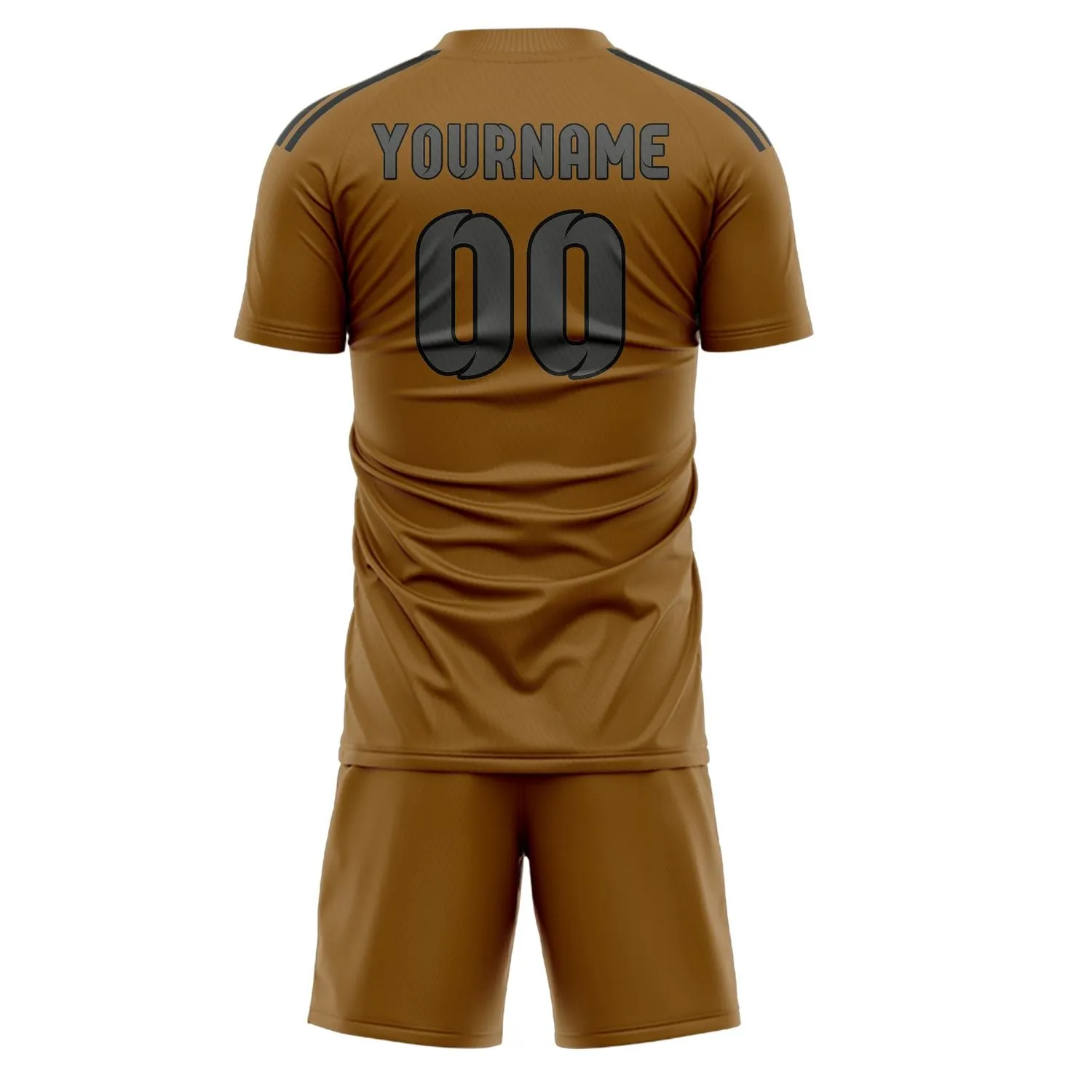 Custom Khaki Dark Grey Soccer Set sold by Tailorly product image thumbnail 3
