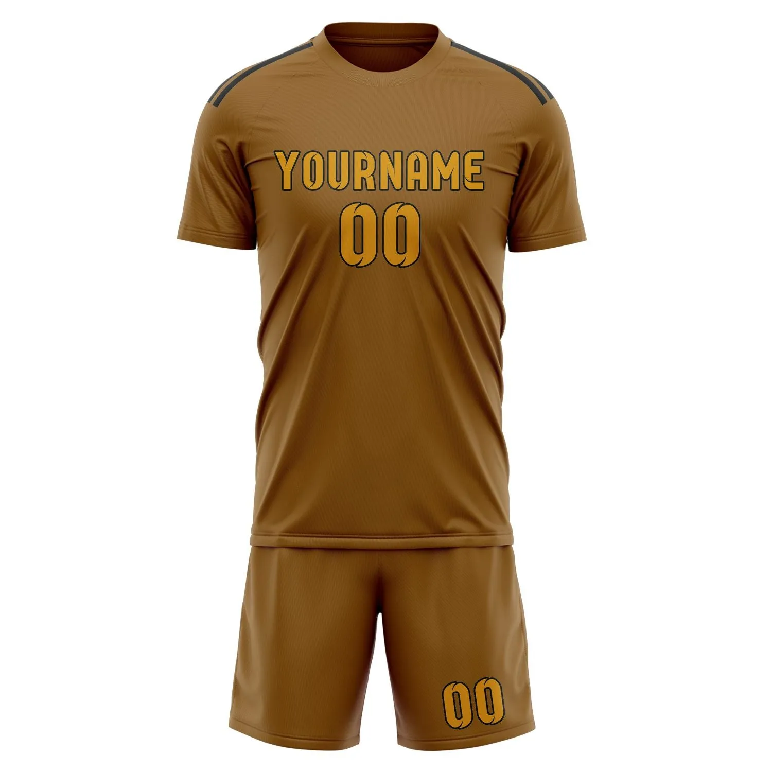 Custom Khaki Yellow Soccer Set sold by Tailorly product image thumbnail 2