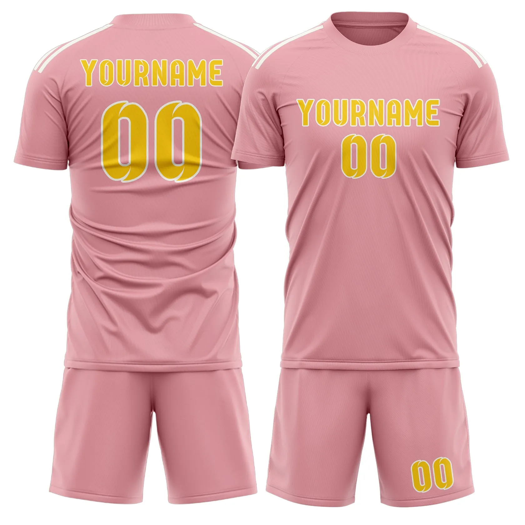 Custom Light Pink Gold Soccer Set sold by Tailorly
