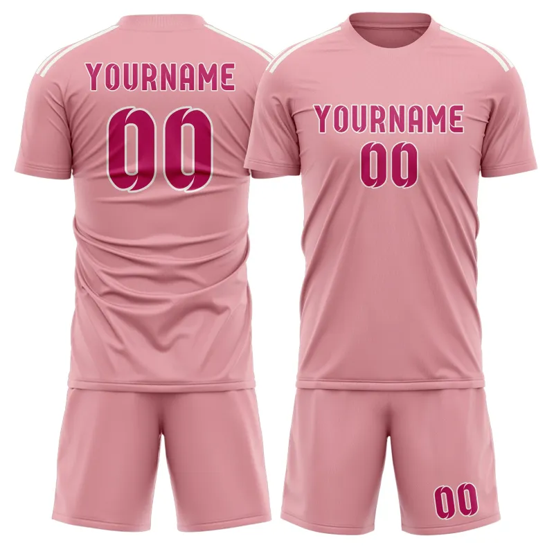 Custom Light Pink Pink Soccer Set made by Tailorly