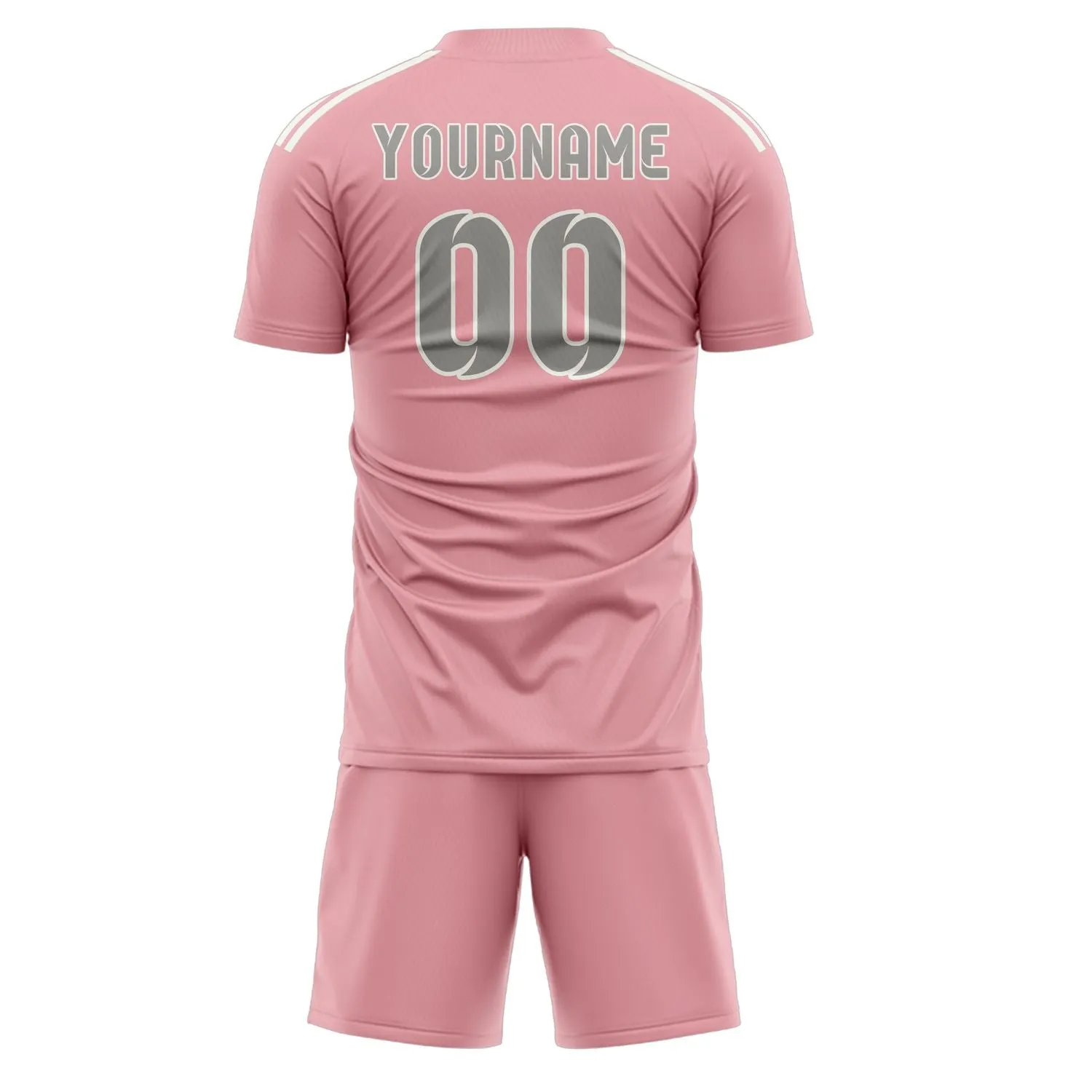 Custom Light Pink Gray Soccer Set sold by Tailorly product image thumbnail 3