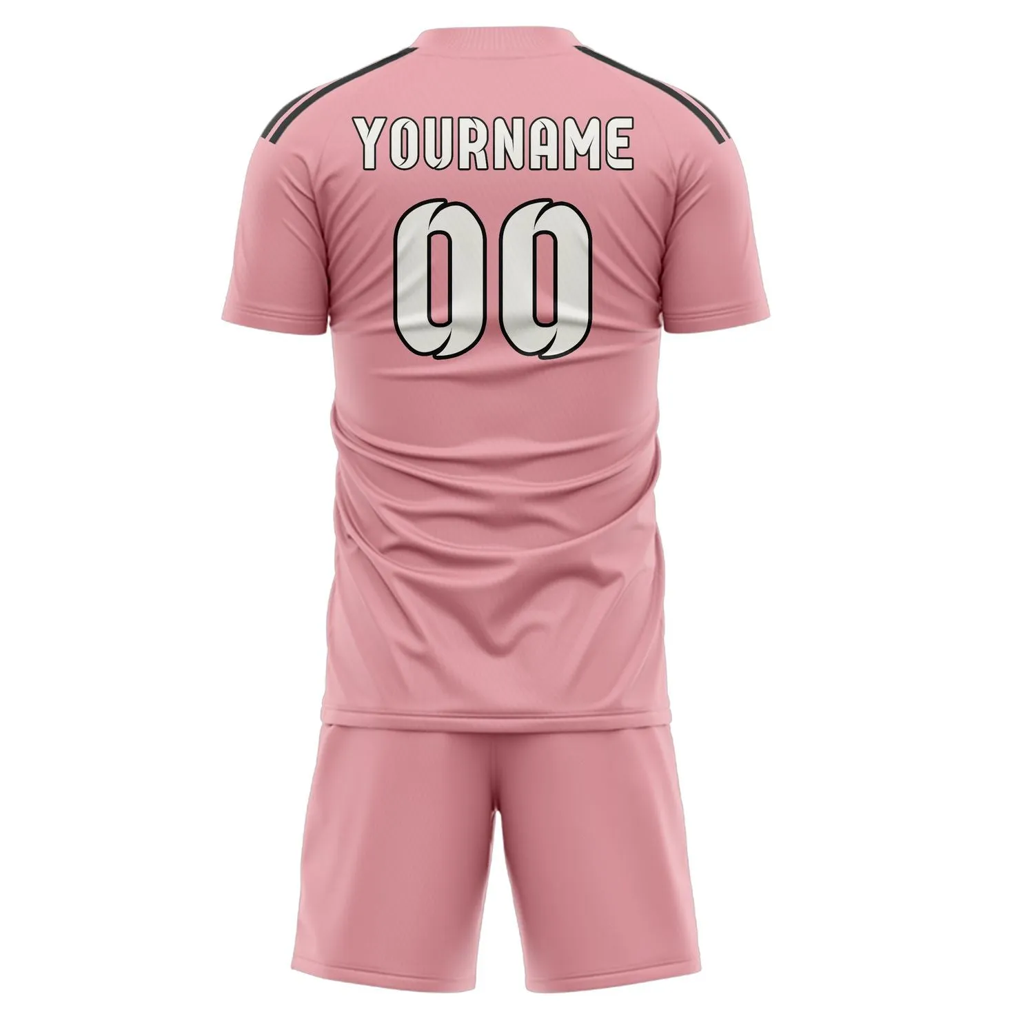 Custom Light Pink White Soccer Set sold by Tailorly product image thumbnail 3