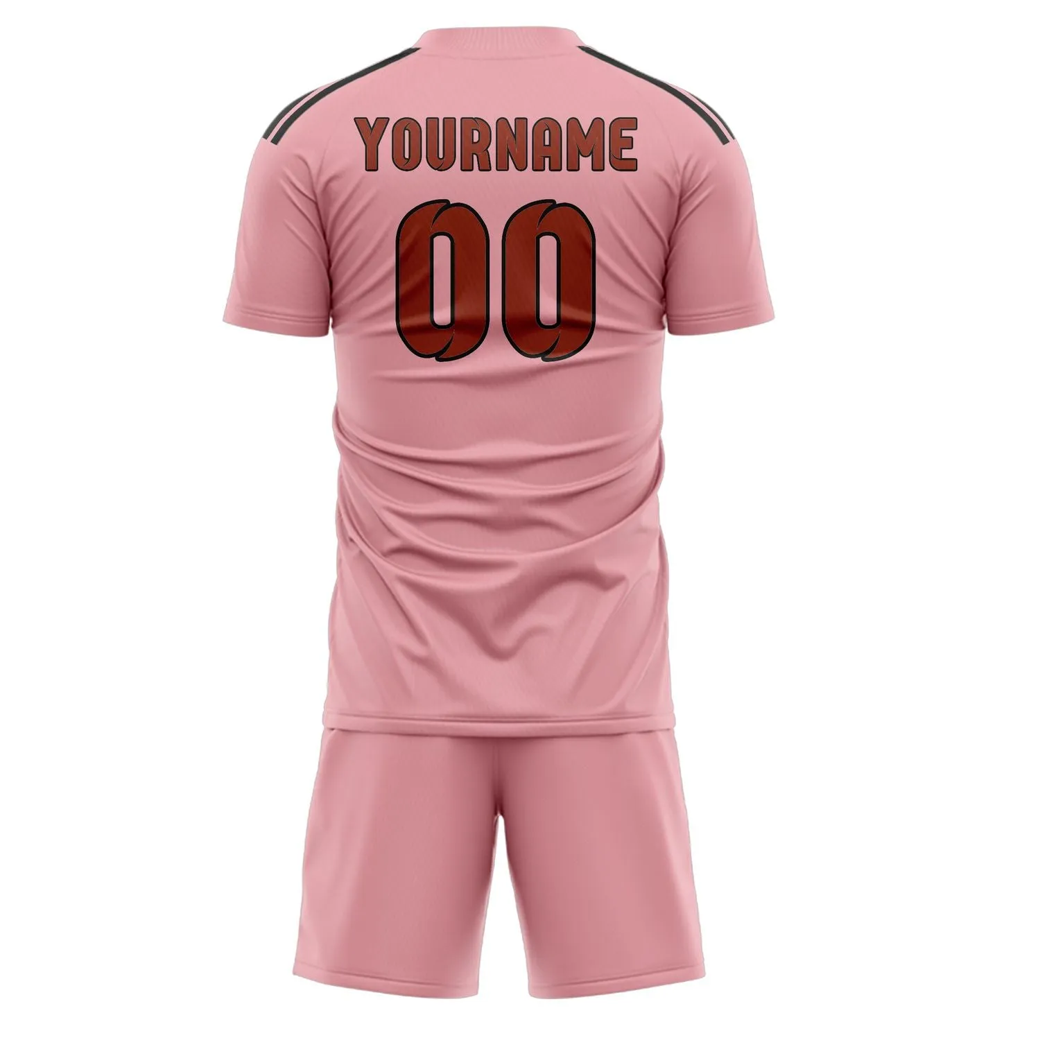 Custom Light Pink Coral Red Soccer Set sold by Tailorly product image thumbnail 3
