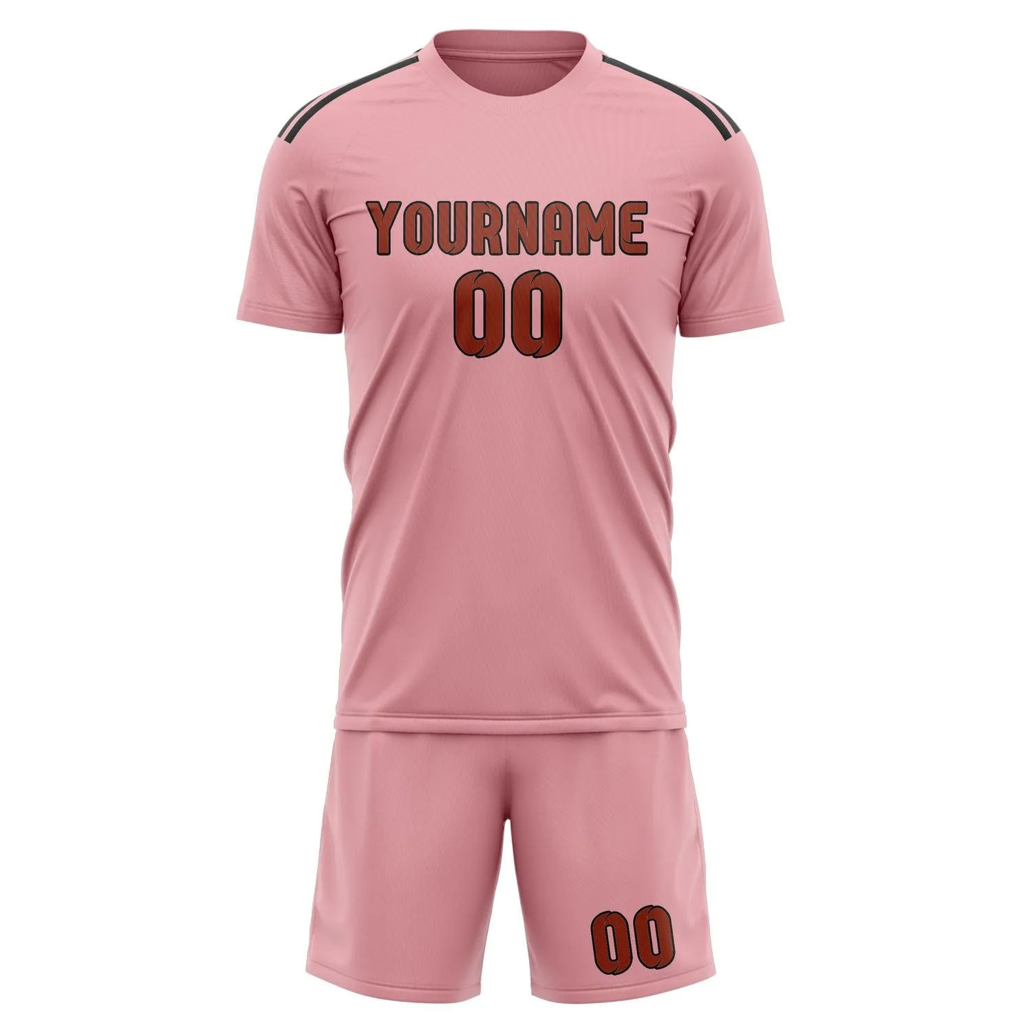 Custom Light Pink Coral Red Soccer Set sold by Tailorly product image thumbnail 2