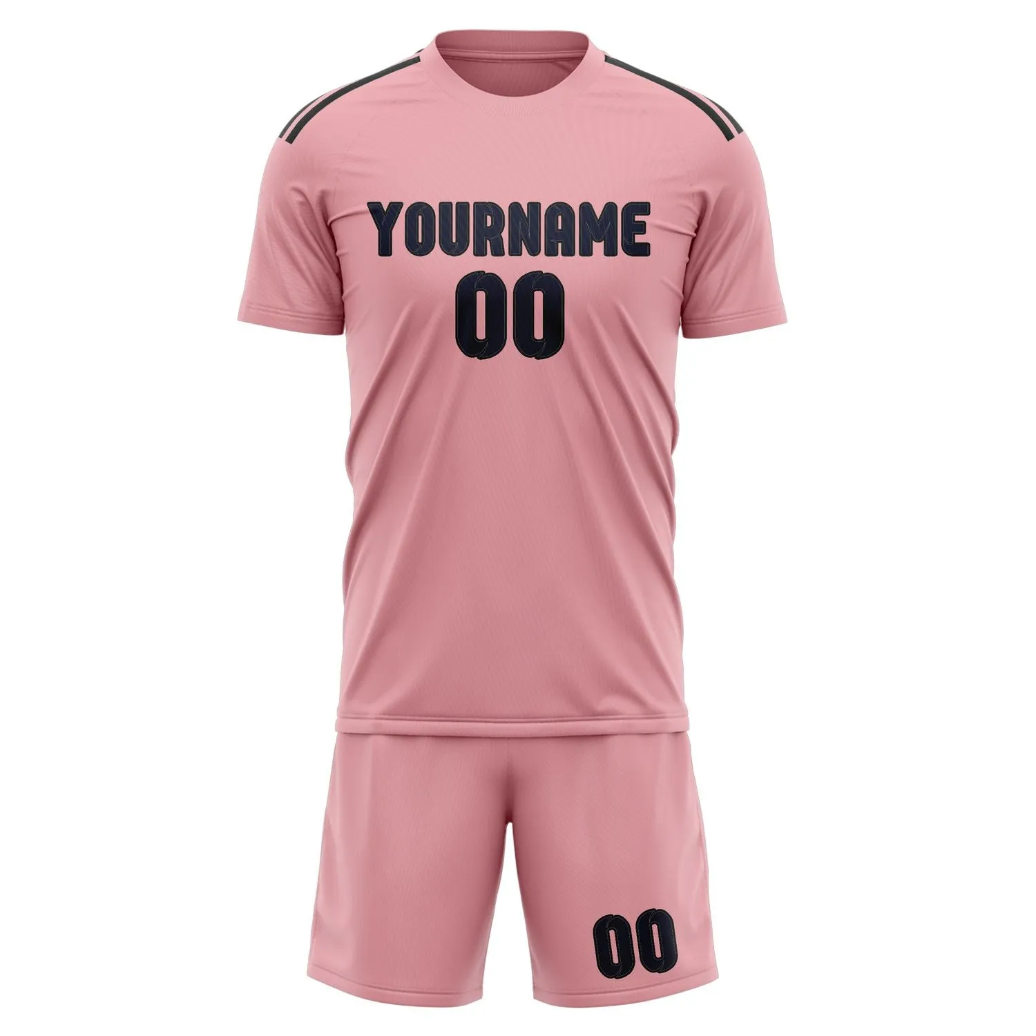 Custom Light Pink Navy Soccer Set sold by Tailorly product image thumbnail 2
