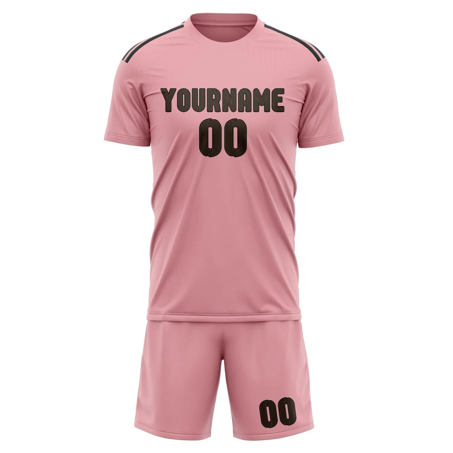 Custom Light Pink Brown Soccer Set sold by Tailorly product image thumbnail 2