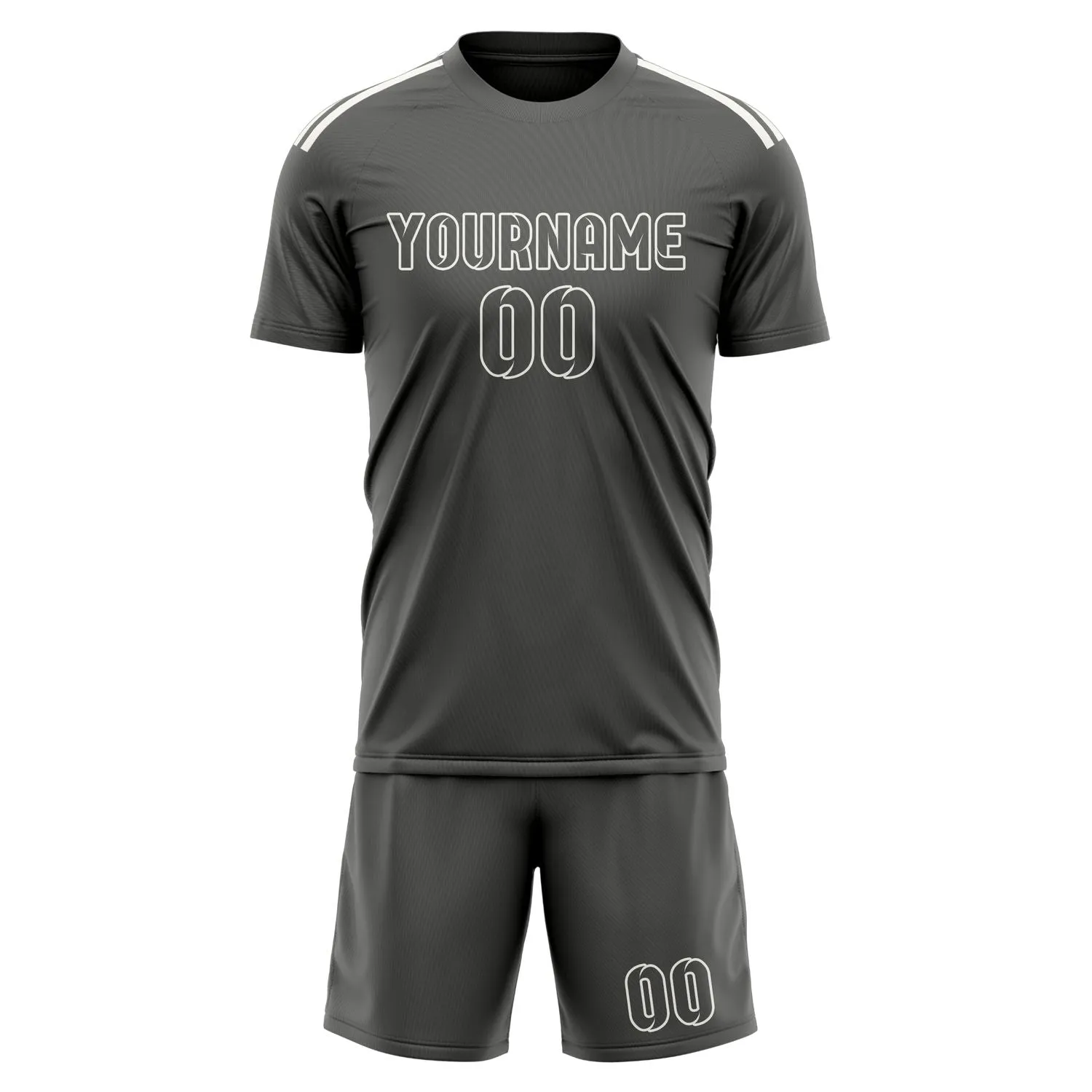 Custom Dark Grey Dark Grey Soccer Set sold by Tailorly product image thumbnail 2