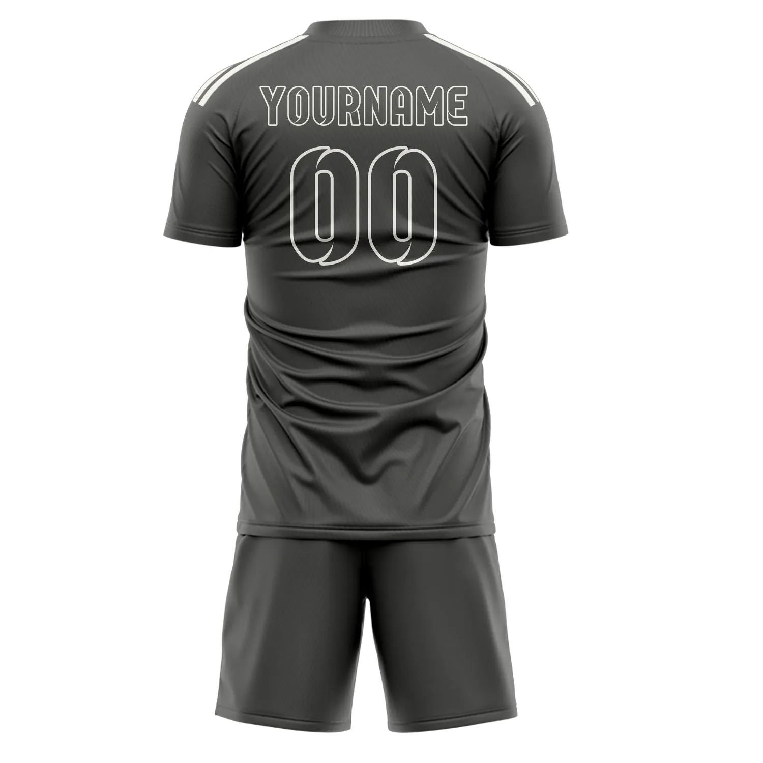 Custom Dark Grey Dark Grey Soccer Set sold by Tailorly product image thumbnail 3