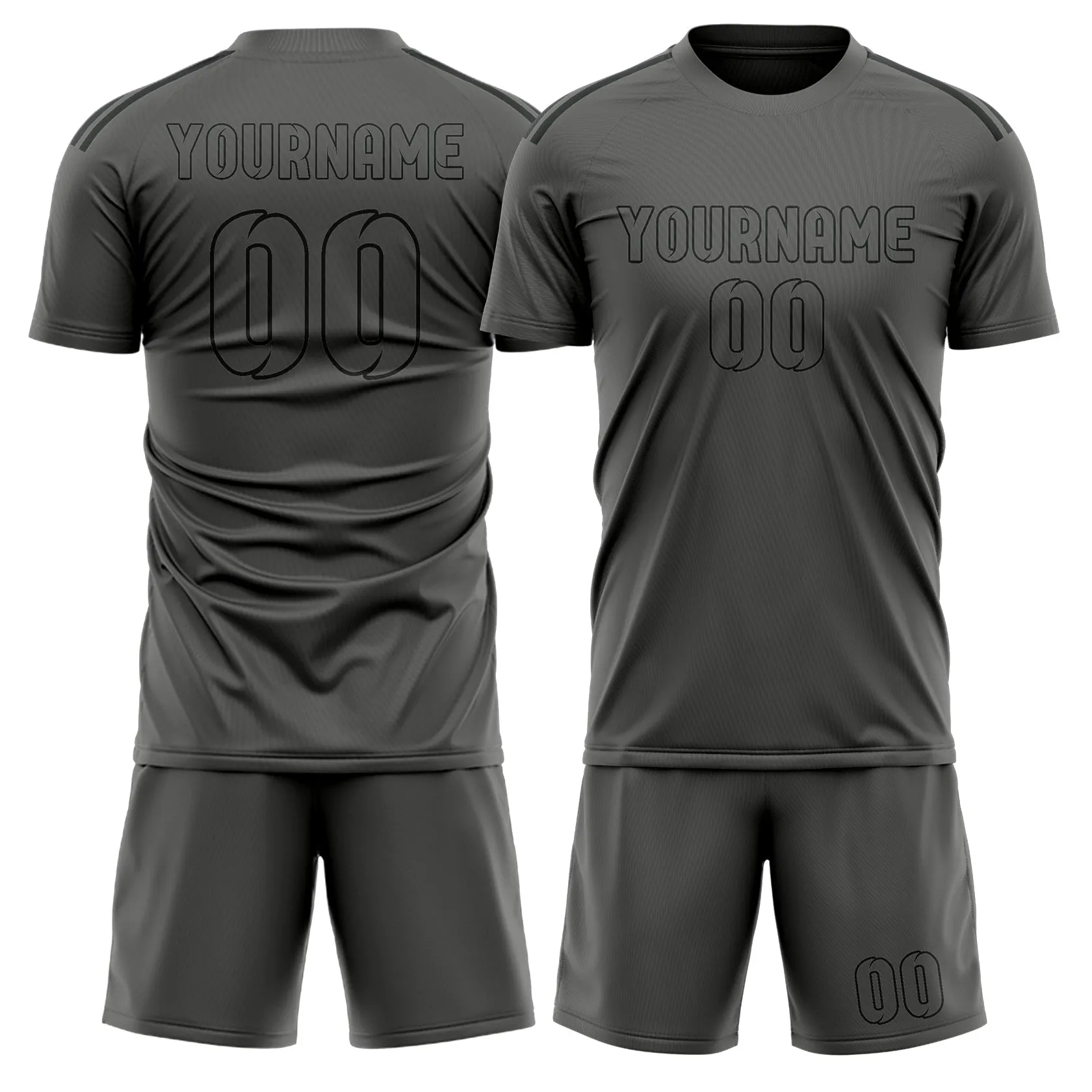 Custom Dark Grey Dark Grey Soccer Set sold by Tailorly