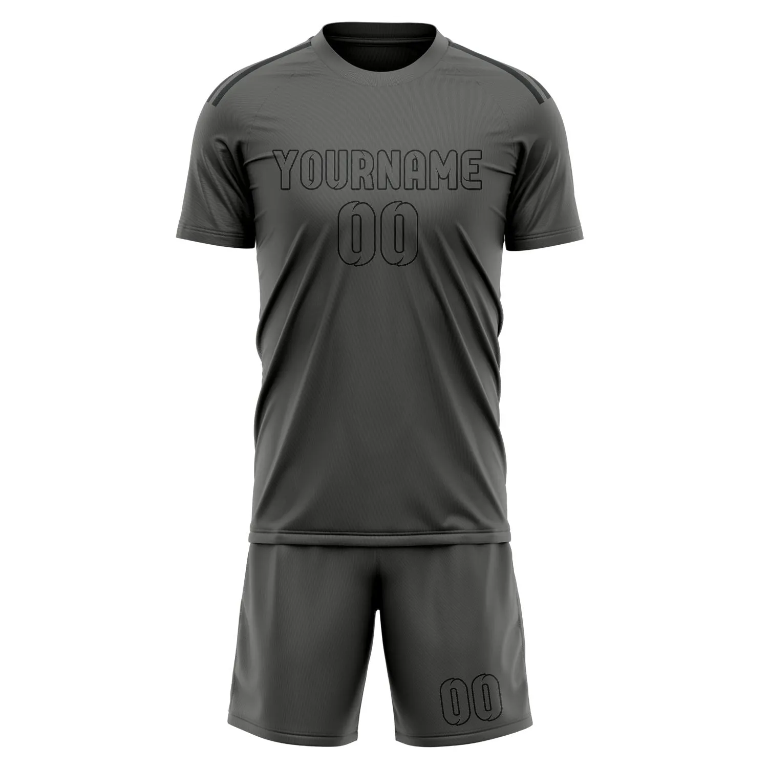 Custom Dark Grey Dark Grey Soccer Set sold by Tailorly product image thumbnail 2