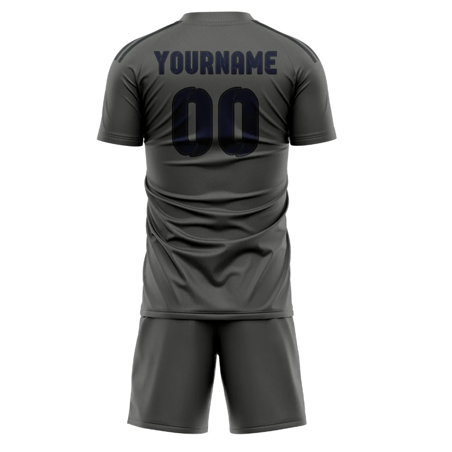 Custom Dark Grey Navy Soccer Set sold by Tailorly product image thumbnail 3