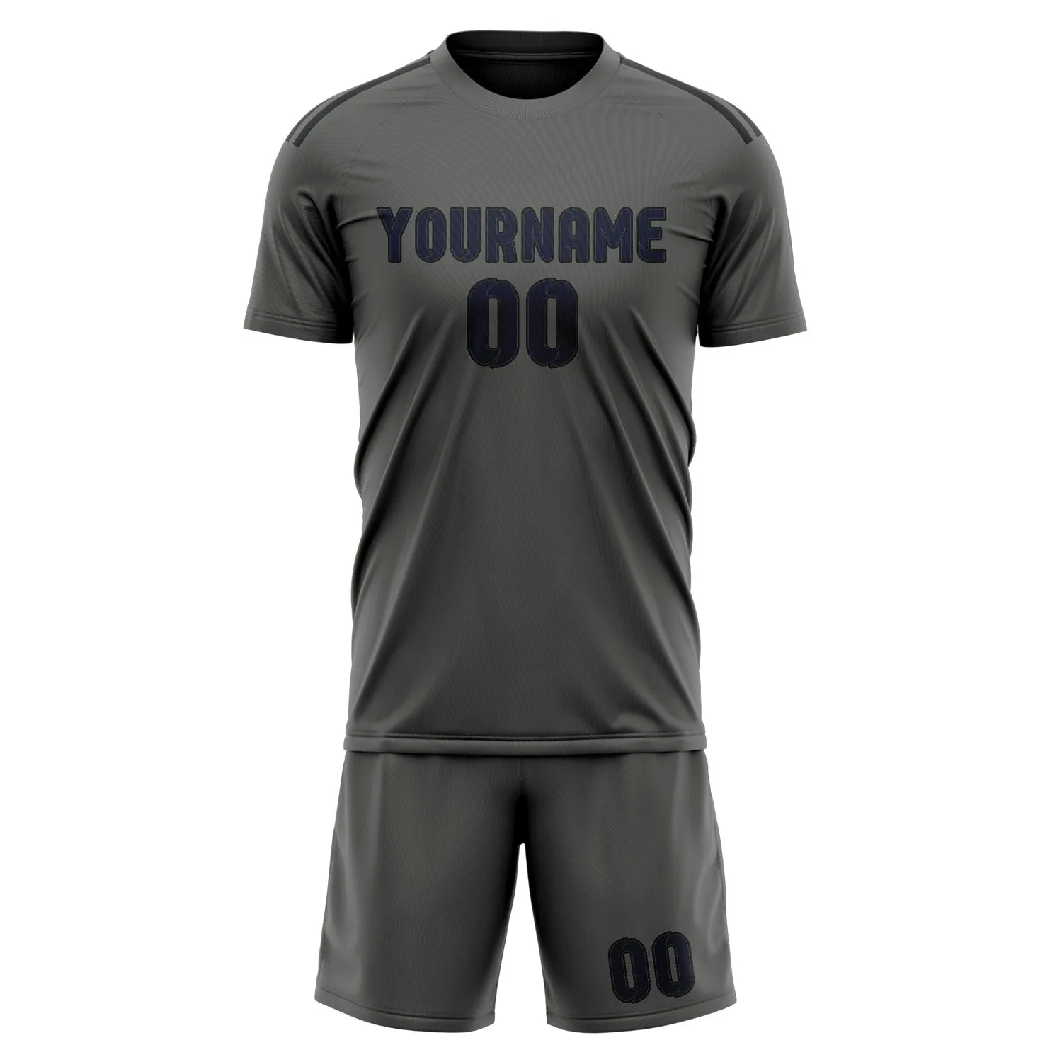 Custom Dark Grey Navy Soccer Set sold by Tailorly product image thumbnail 2