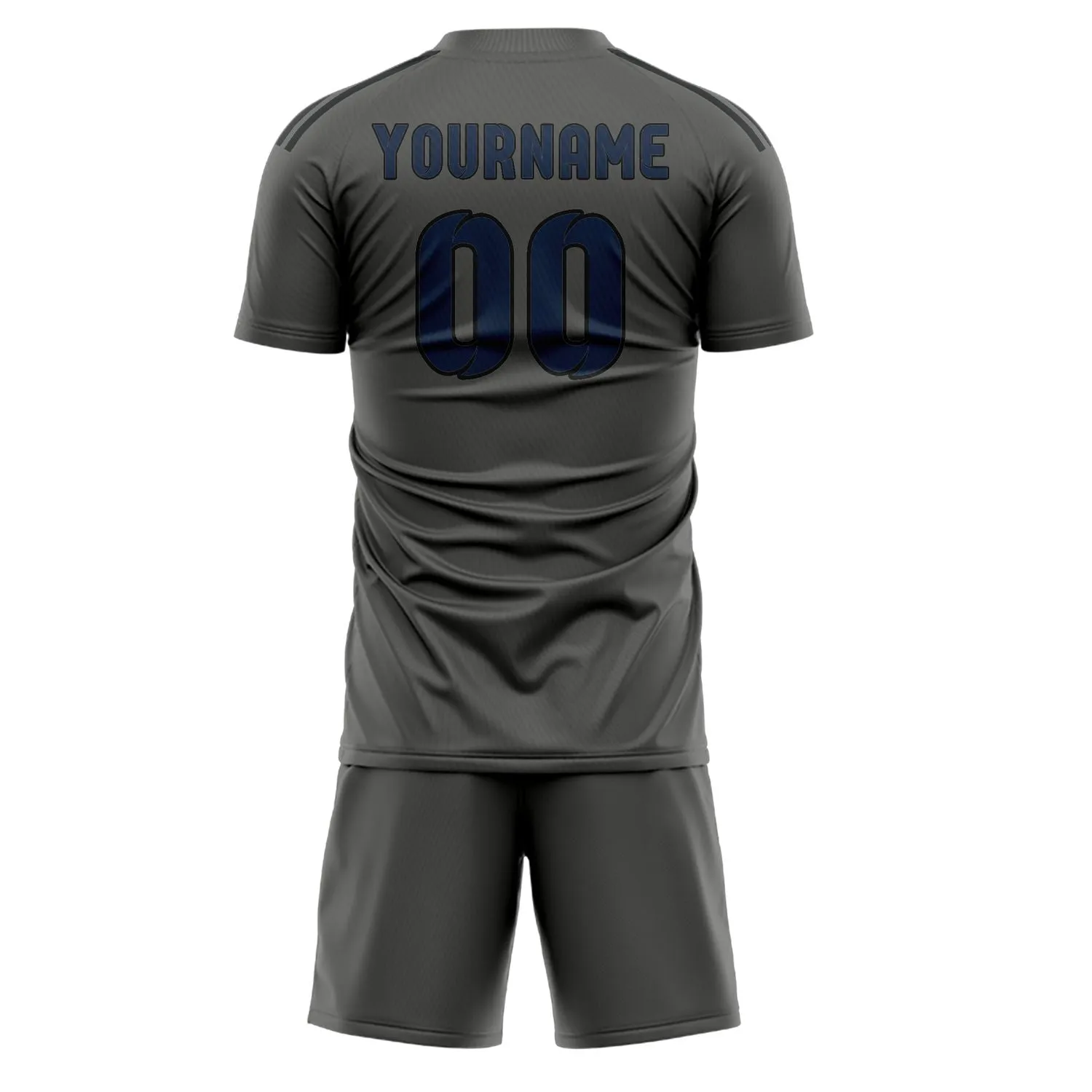 Custom Dark Grey Blue Soccer Set sold by Tailorly product image thumbnail 3