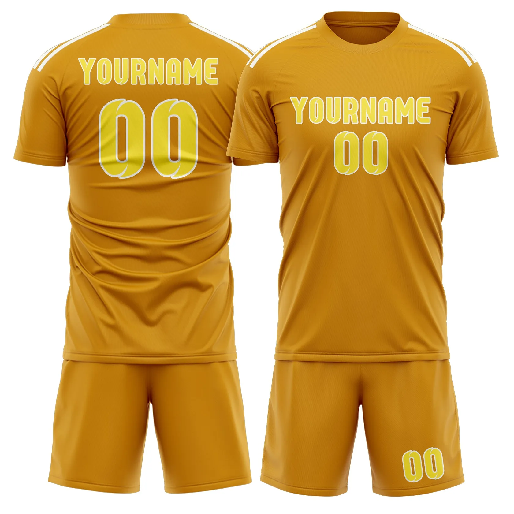 Custom Yellow Light Yellow Soccer Set sold by Tailorly