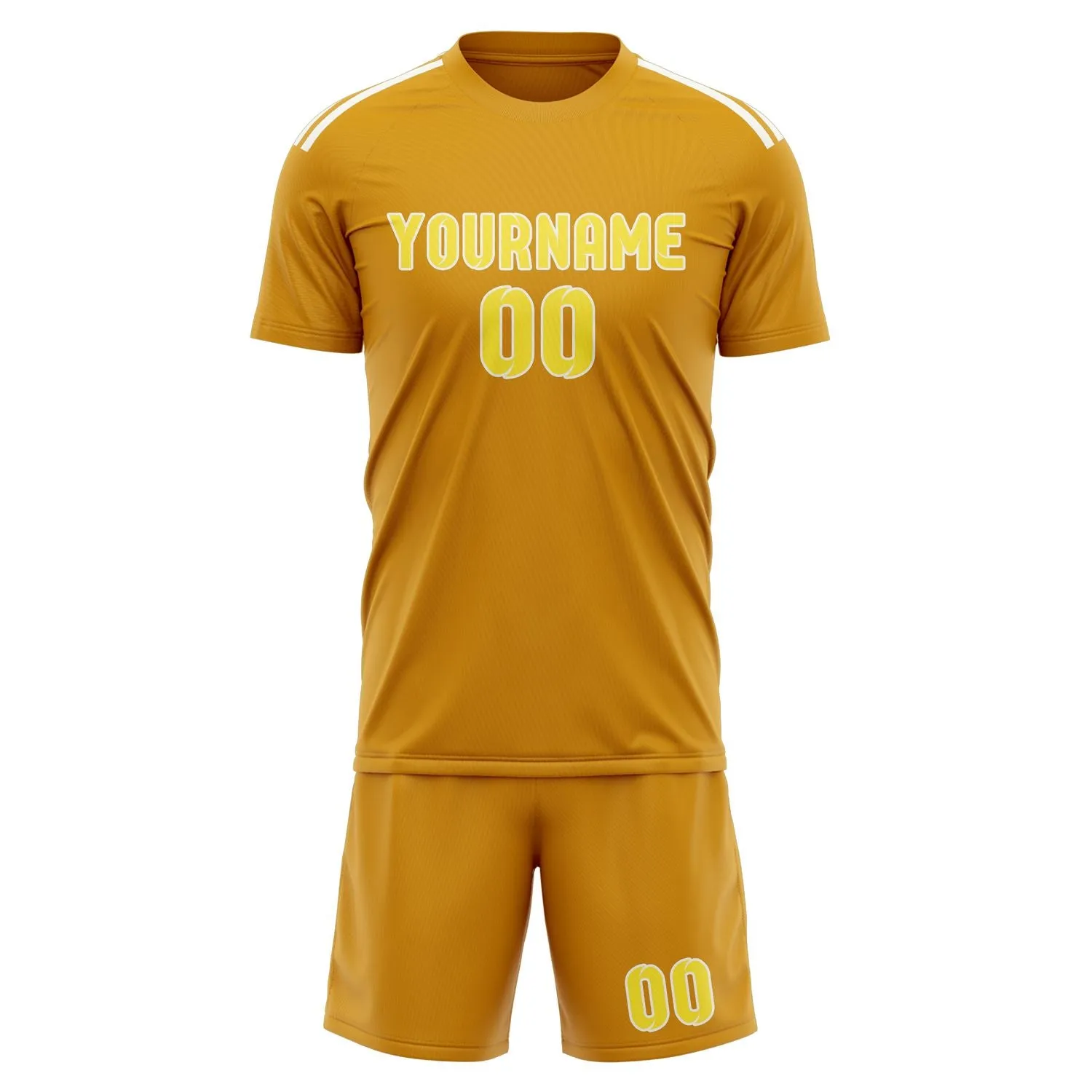 Custom Yellow Light Yellow Soccer Set sold by Tailorly product image thumbnail 2