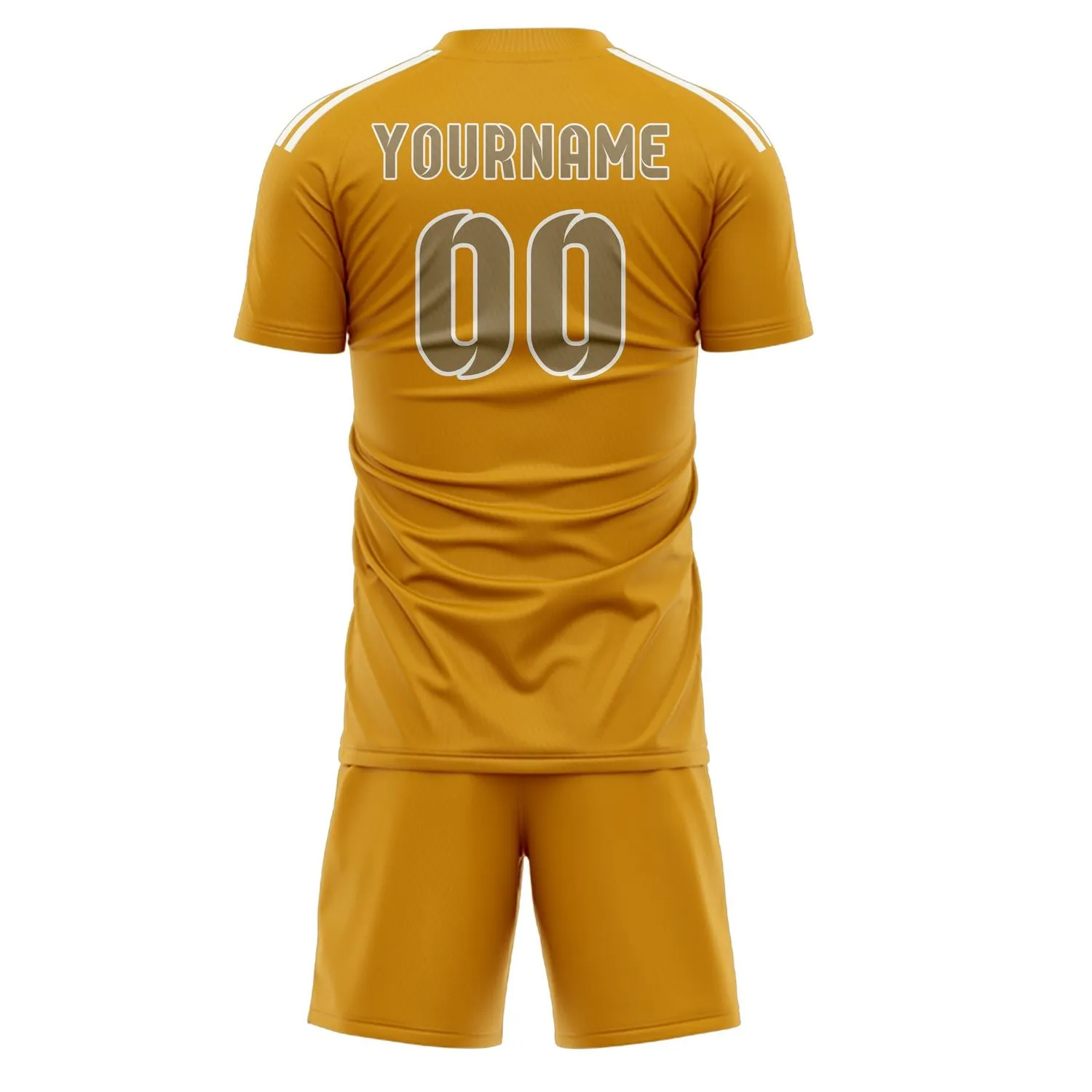 Custom Yellow Light Khaki Soccer Set sold by Tailorly product image thumbnail 3