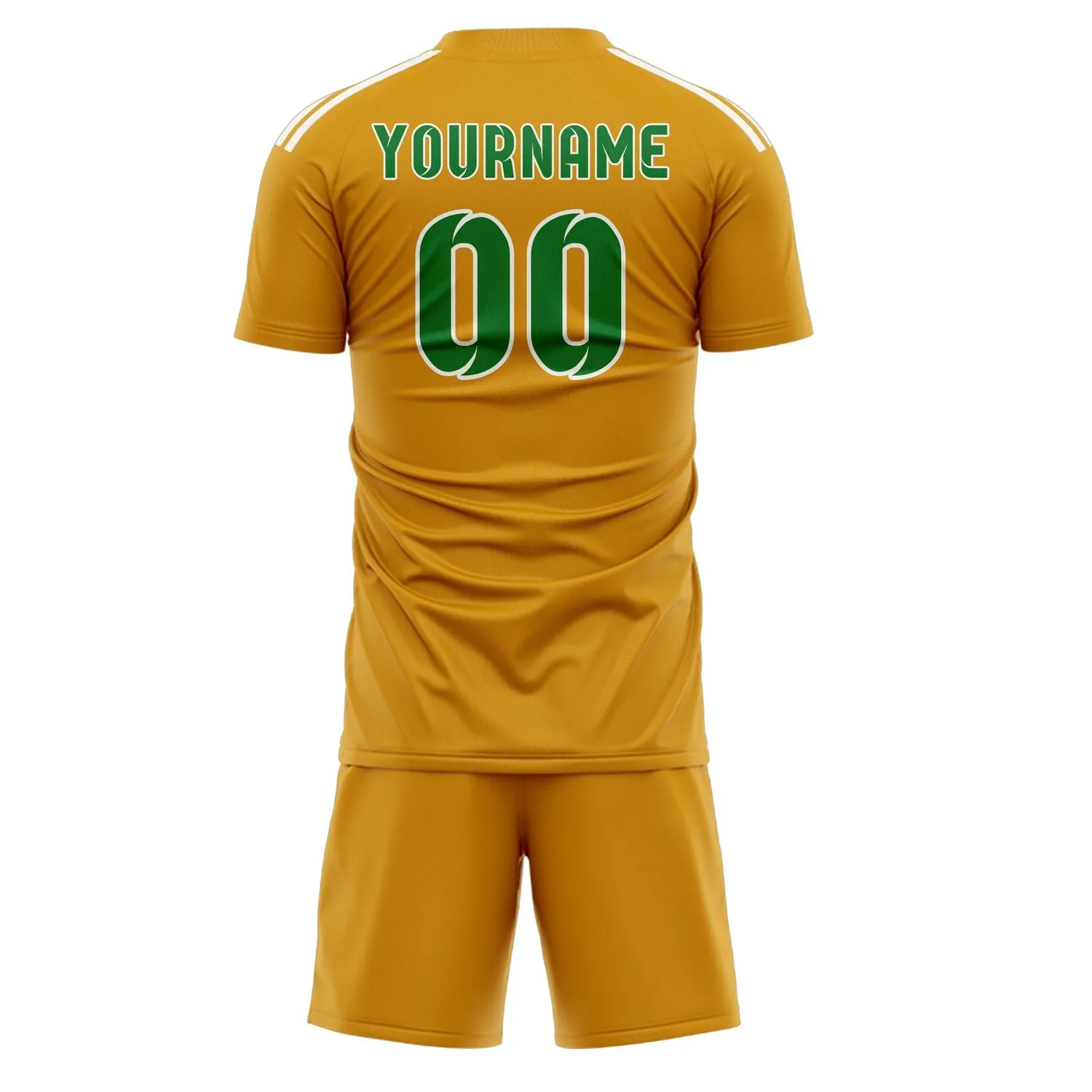 Custom Yellow Emerald Green Soccer Set sold by Tailorly product image thumbnail 3