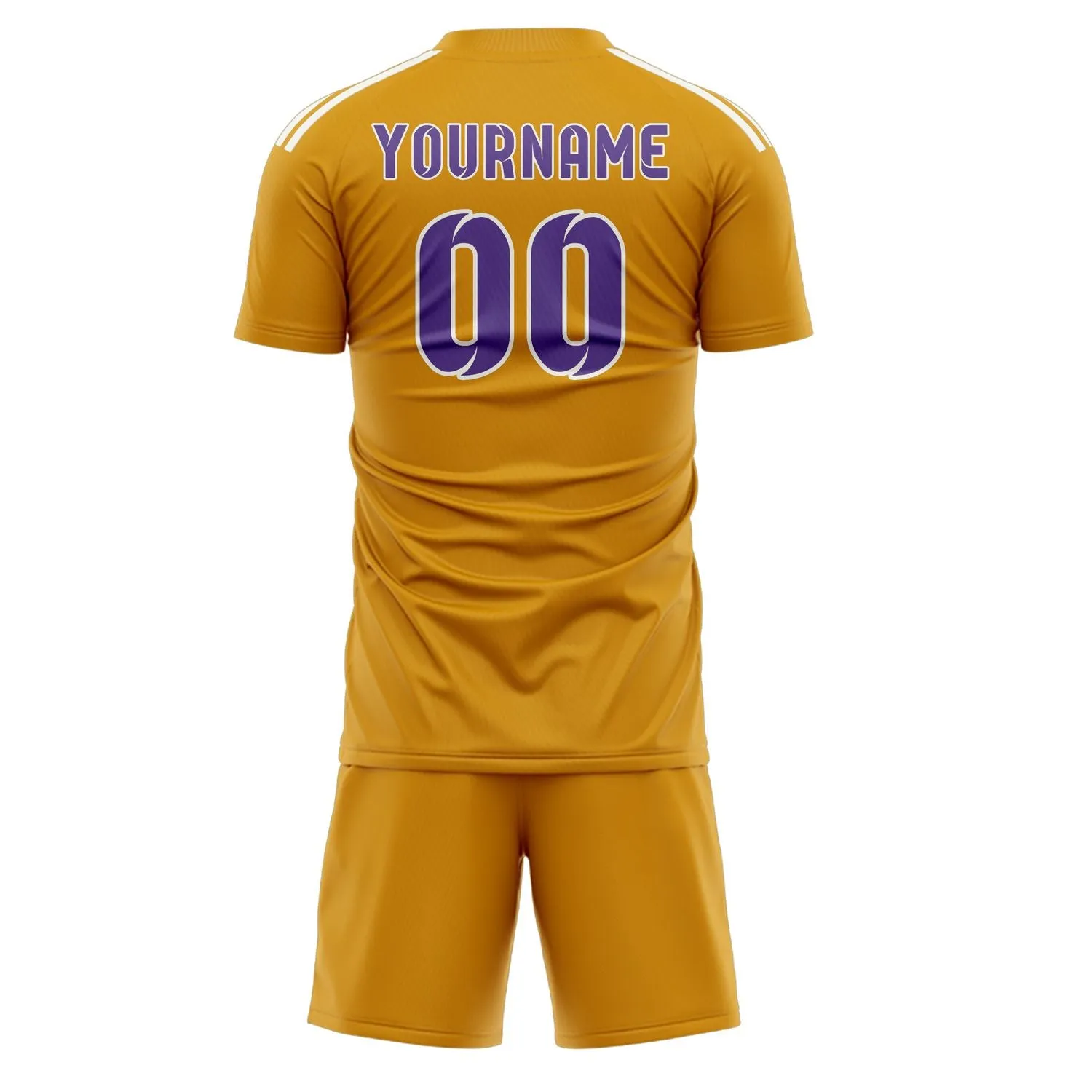 Custom Yellow Light Purple Soccer Set sold by Tailorly product image thumbnail 3
